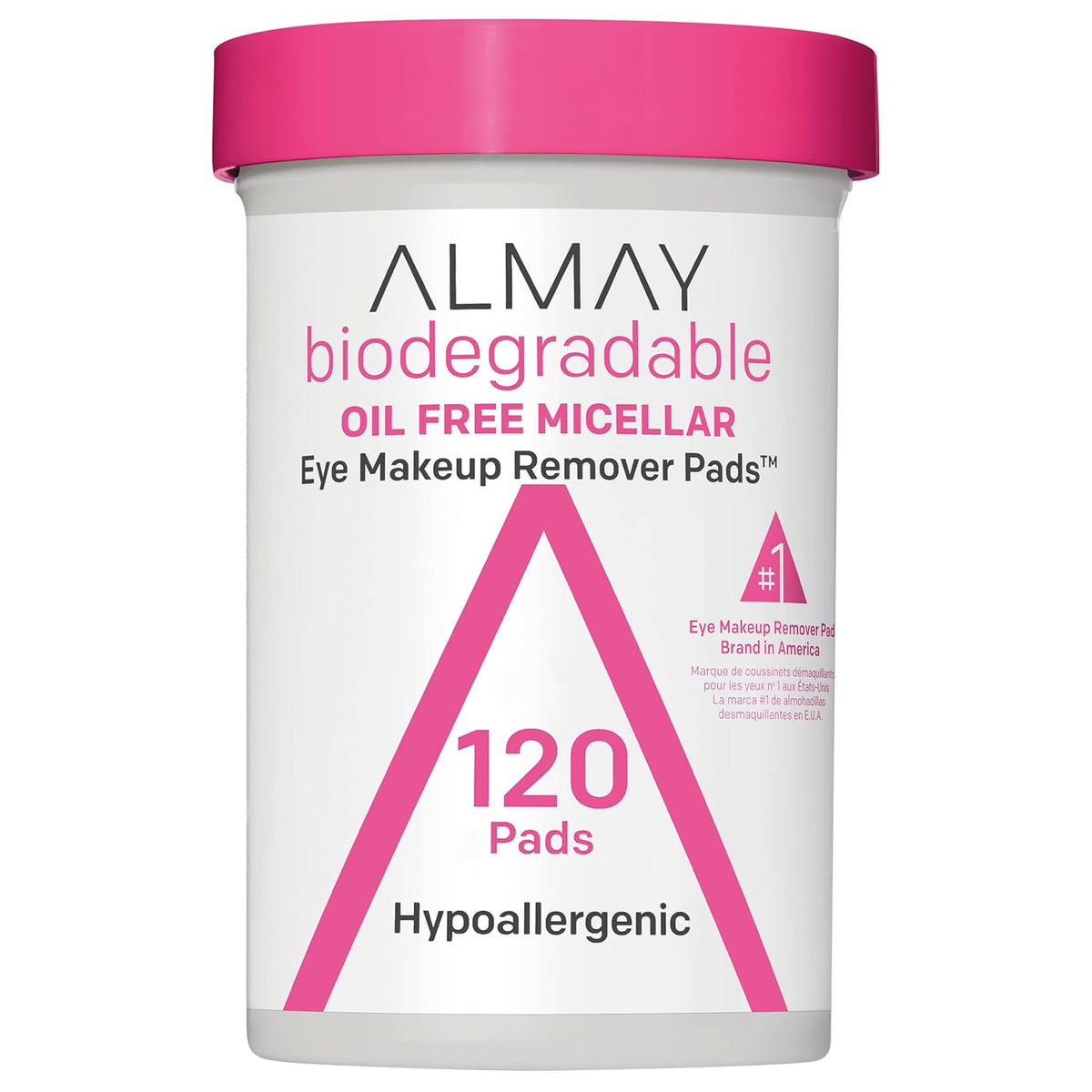 Almay Biodegradable Makeup Remover Pads, Micellar Gentle, Hypoallergenic, Fragrance-Free