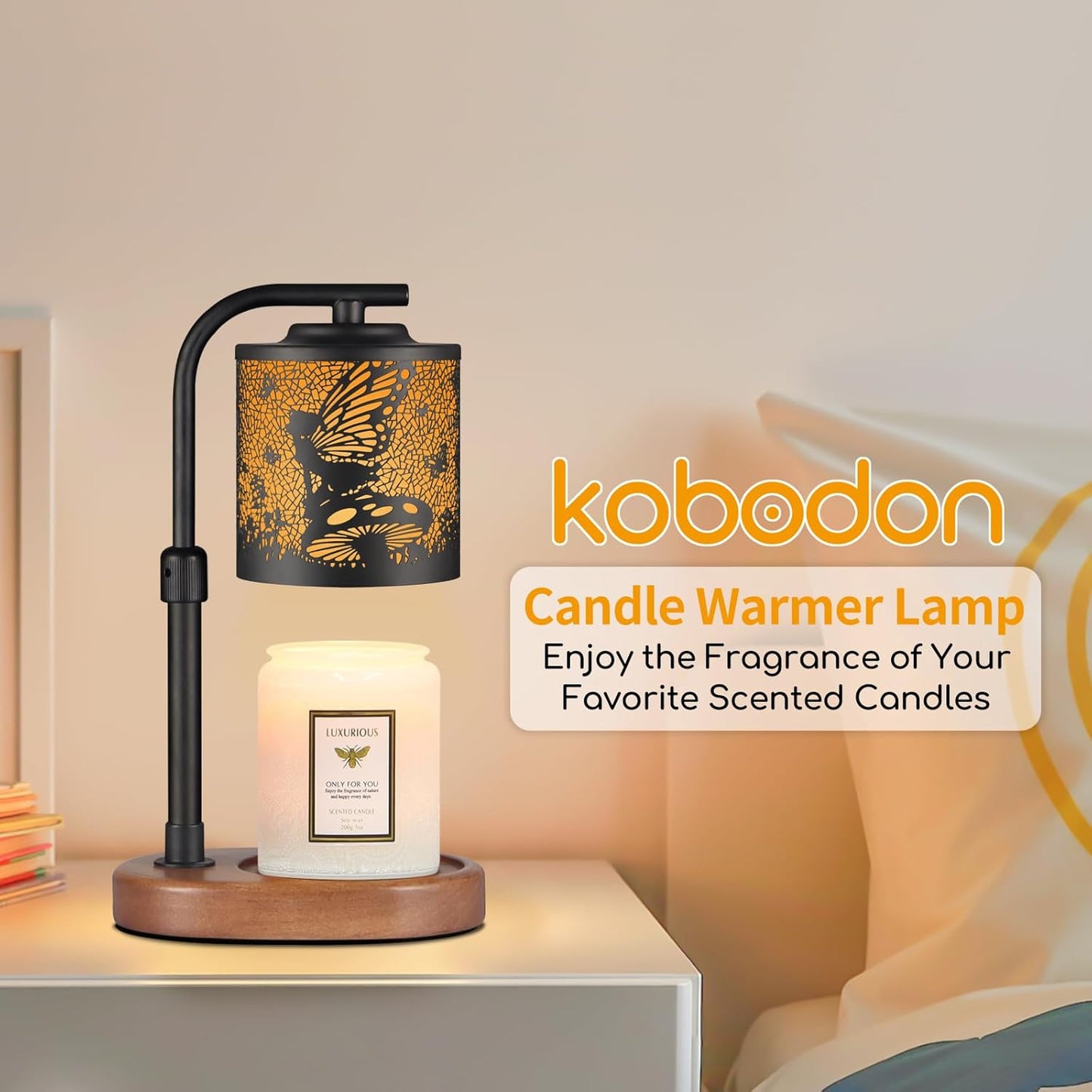 Candle Warmer Lamp with Timer,Birthday Gifts for Women Mom,Adjustable Height for Scented Jar