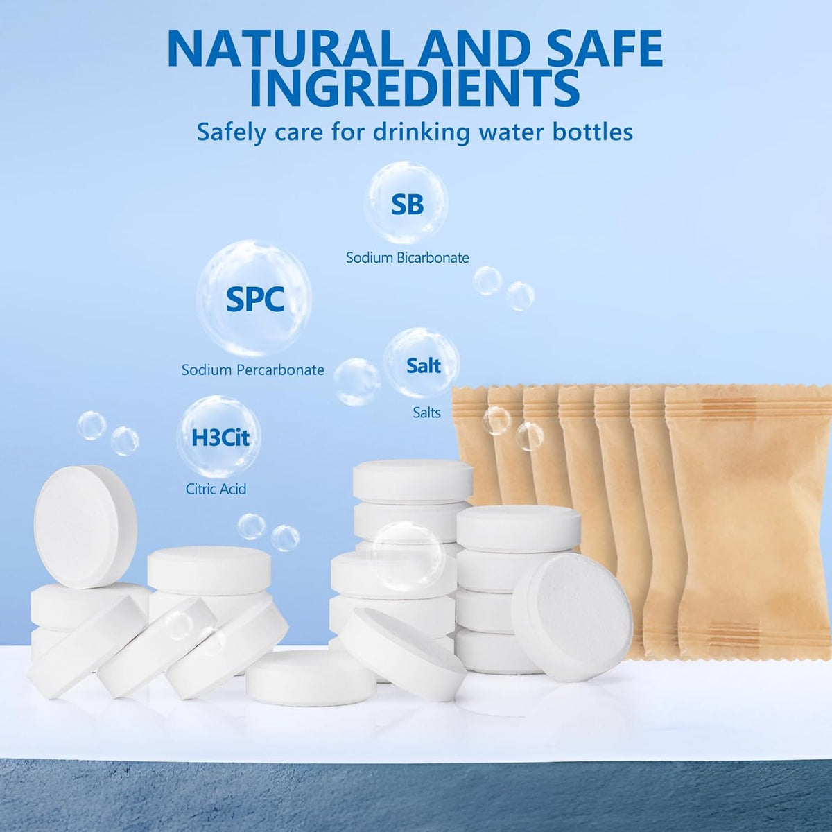 96Pack Water Bottle Cleaning Tablets, Bottle Bright Clean Stainless Steel, Thermos, Tumbler