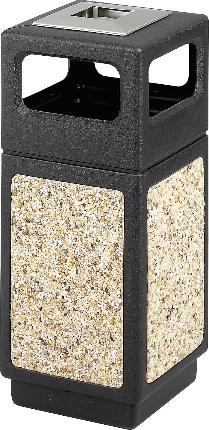 Safco Canmeleon Trash Can, 15 Gallons, Indoor and Outdoor Use, Durable & Weather-Resistant