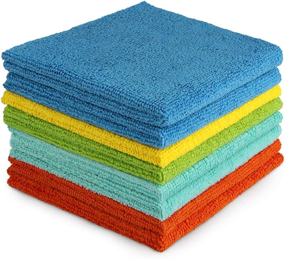 AIDEA Microfiber Cleaning Cloth, 8PK, All Purpose Microfiber Towels, Absorbent Cleaning Rags