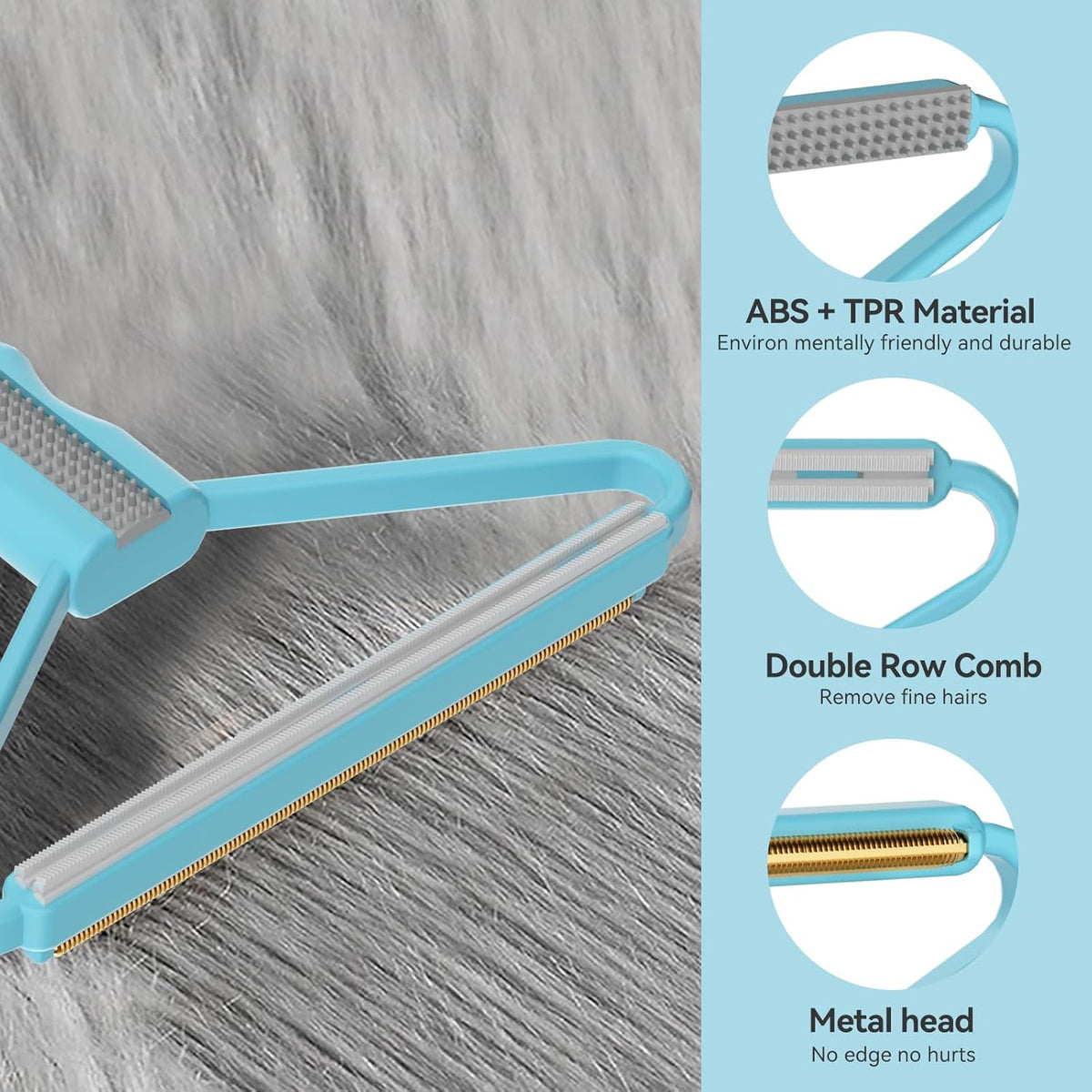Lint Remover,Pet Hair Remover, Dog Cat Hair Remover,Carpet Rake for Pet Hair Removal,Carpet