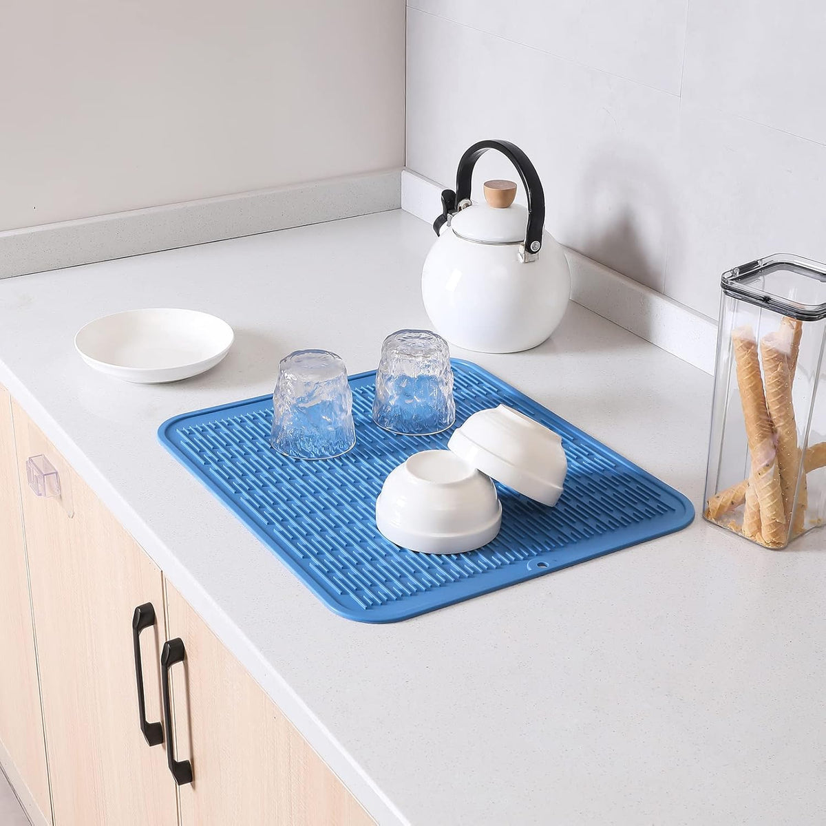 Silicone Dish Drying Mat for Multiple Usage,Easy clean,Eco-friendly,Heat-resistant Silicone Mat for