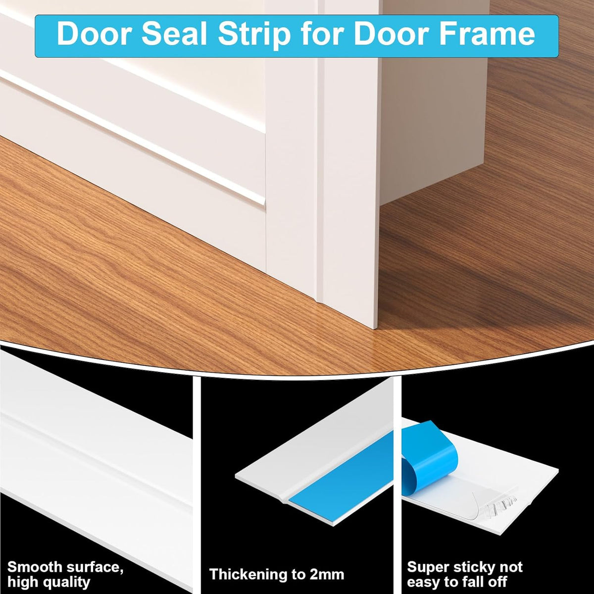 Weather Stripping Door Seal, Silicone Strip for Frame and Gaps Draft Stopper,Glass Shower Door