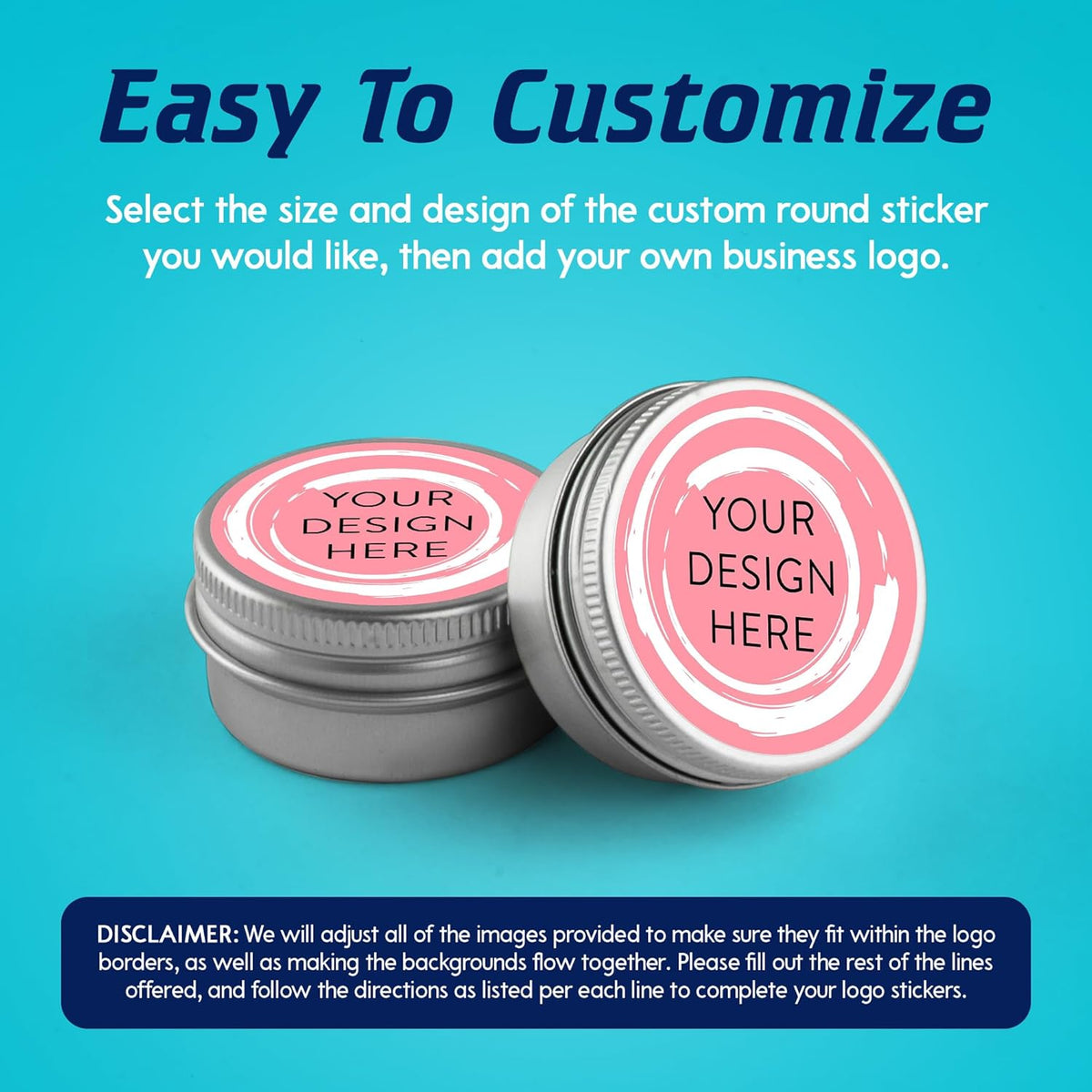 100 Custom Vinyl Stickers - Upload Your own Image, Text, Design, Logo - Personalized Logo Labels