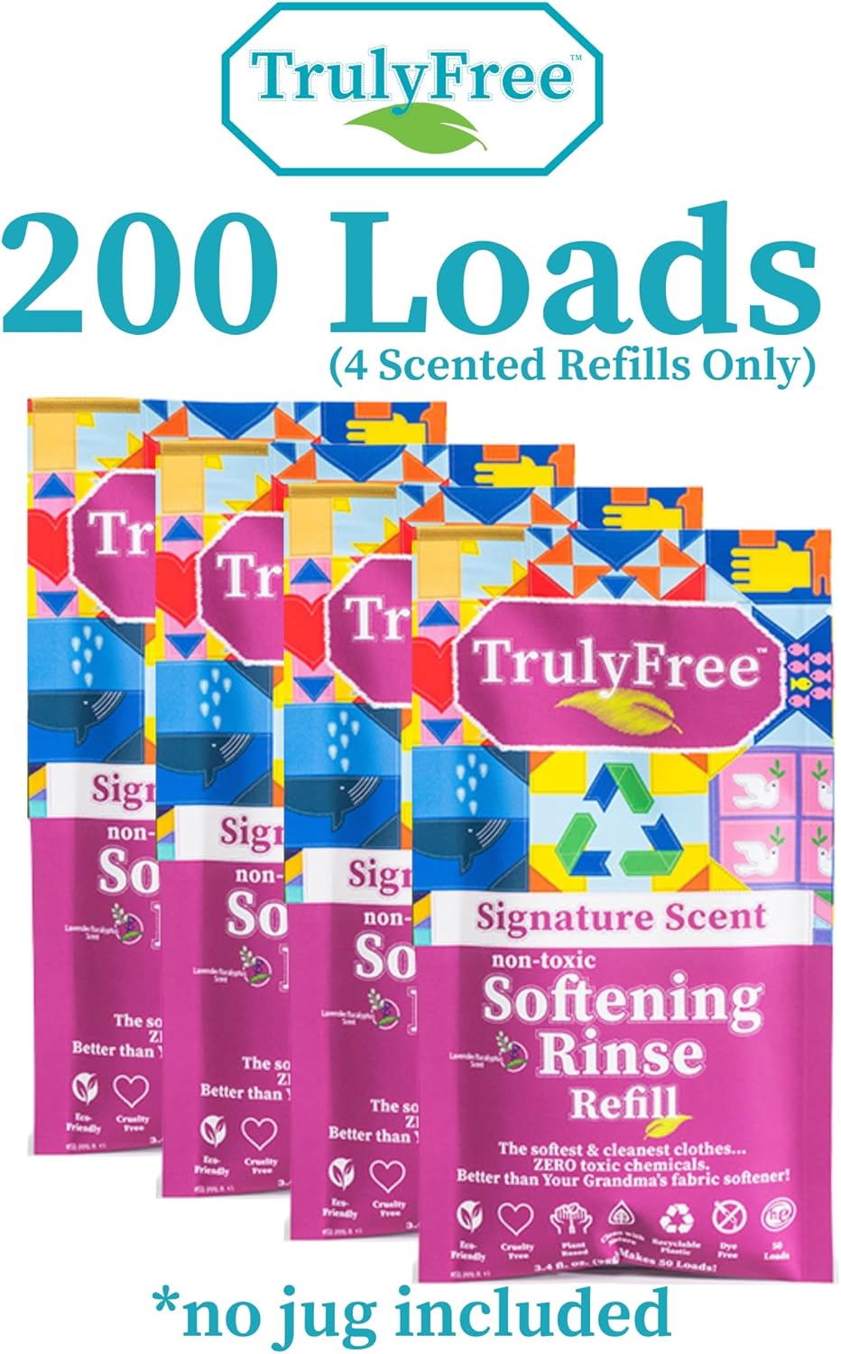 Truly Free Fabric Softening Conditioner for Clothes| Safe for Babies & Kids with Sensitive Skin |