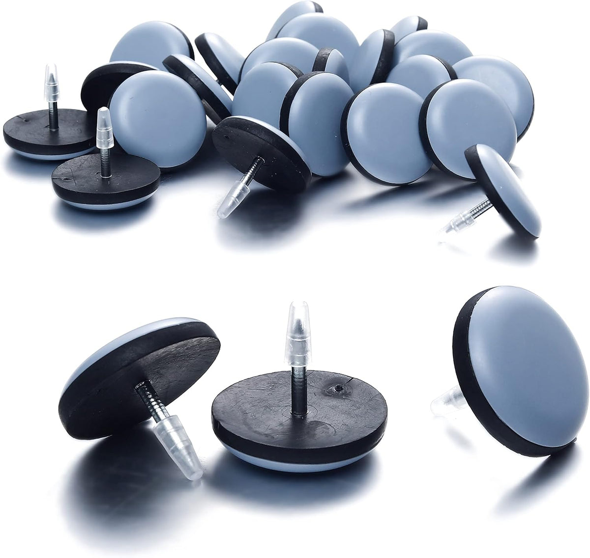 Furniture Glides Sliders-Furnigear PTFE (Teflon) Chair Leg Movers Sliders for Carpet and Hardwood
