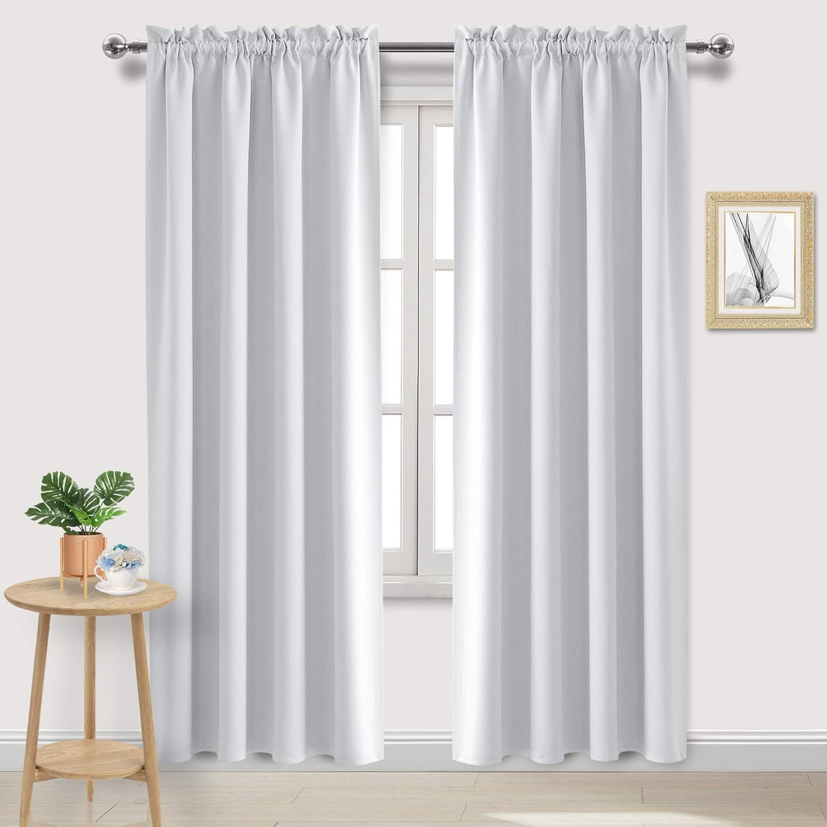 DWCN Blackout Curtains for Bedroom – Rod Pocket Thermal Insulated Noise Reducing Noise Reducing