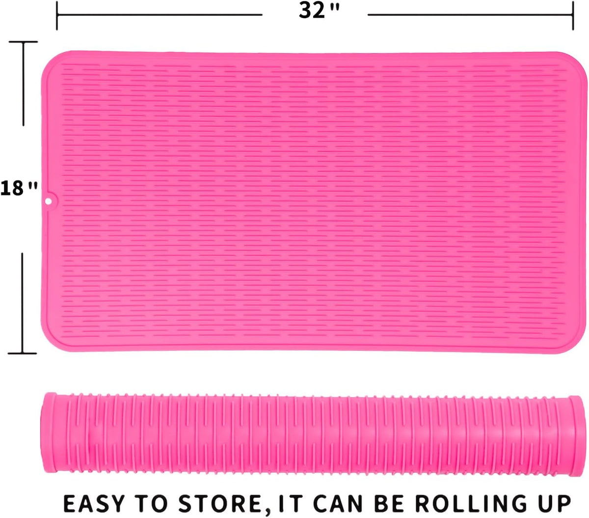 Silicone Dish Drying Mat for Multiple Usage,Easy clean,Eco-friendly,Heat-resistant Silicone Mat for