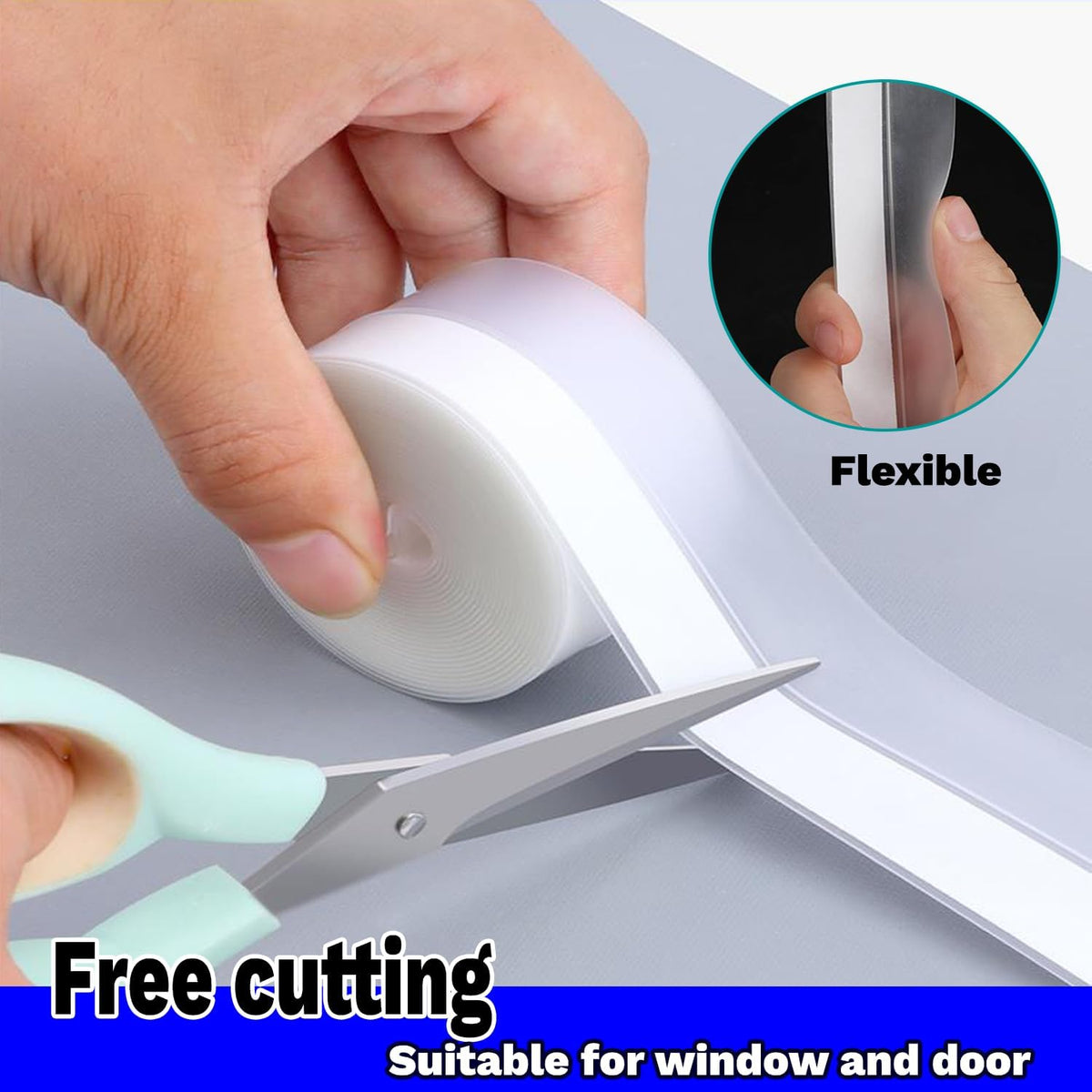 Weather Stripping Door Seal Strip 33 Feet Strip Bottom Draft Insulation Stopper Weatherproof