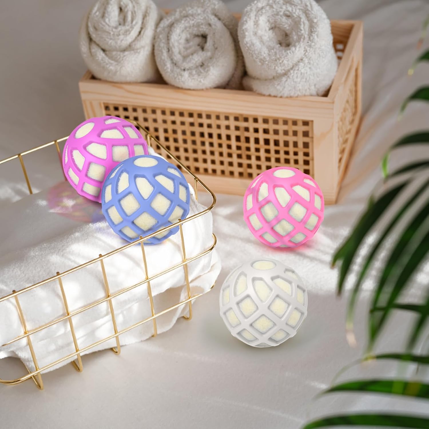 Dryer Balls – Patented Silicone Guard, Natural Wool Core, Super Anti-Tangle & Saves Drying Time