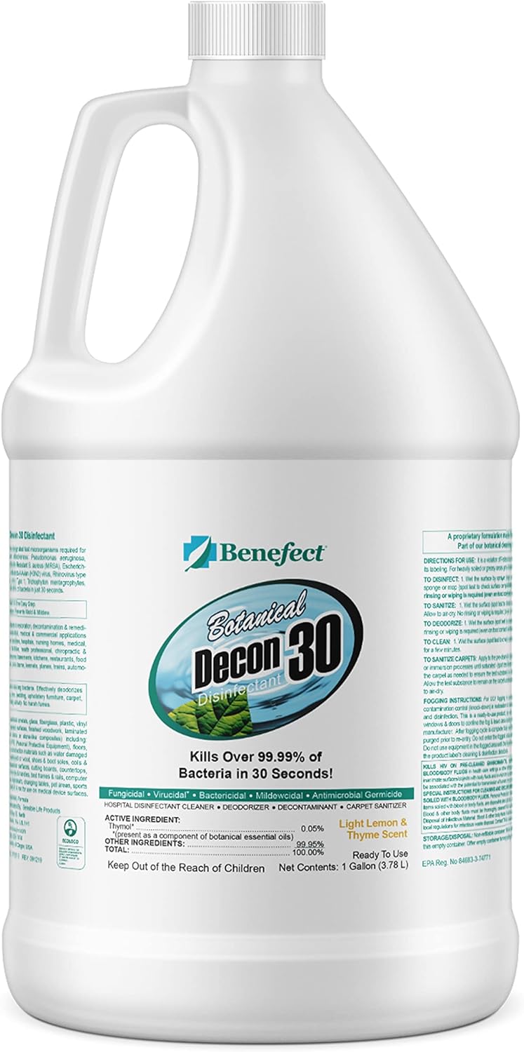 Benefect Botanical Decon 30 Disinfectant Cleaner - All Natural Formula for Effective Cleaning Power