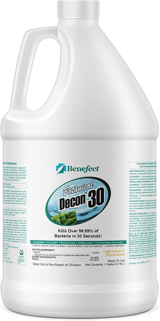 Benefect Botanical Decon 30 Disinfectant Cleaner - All Natural Formula for Effective Cleaning Power