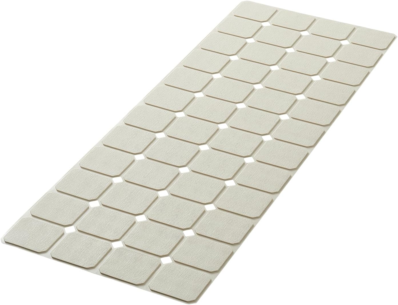Bathtub Mat Non Slip Silicone Foldable Extra Long Tub Mat Strong Suction Cups & Large Drain Holes