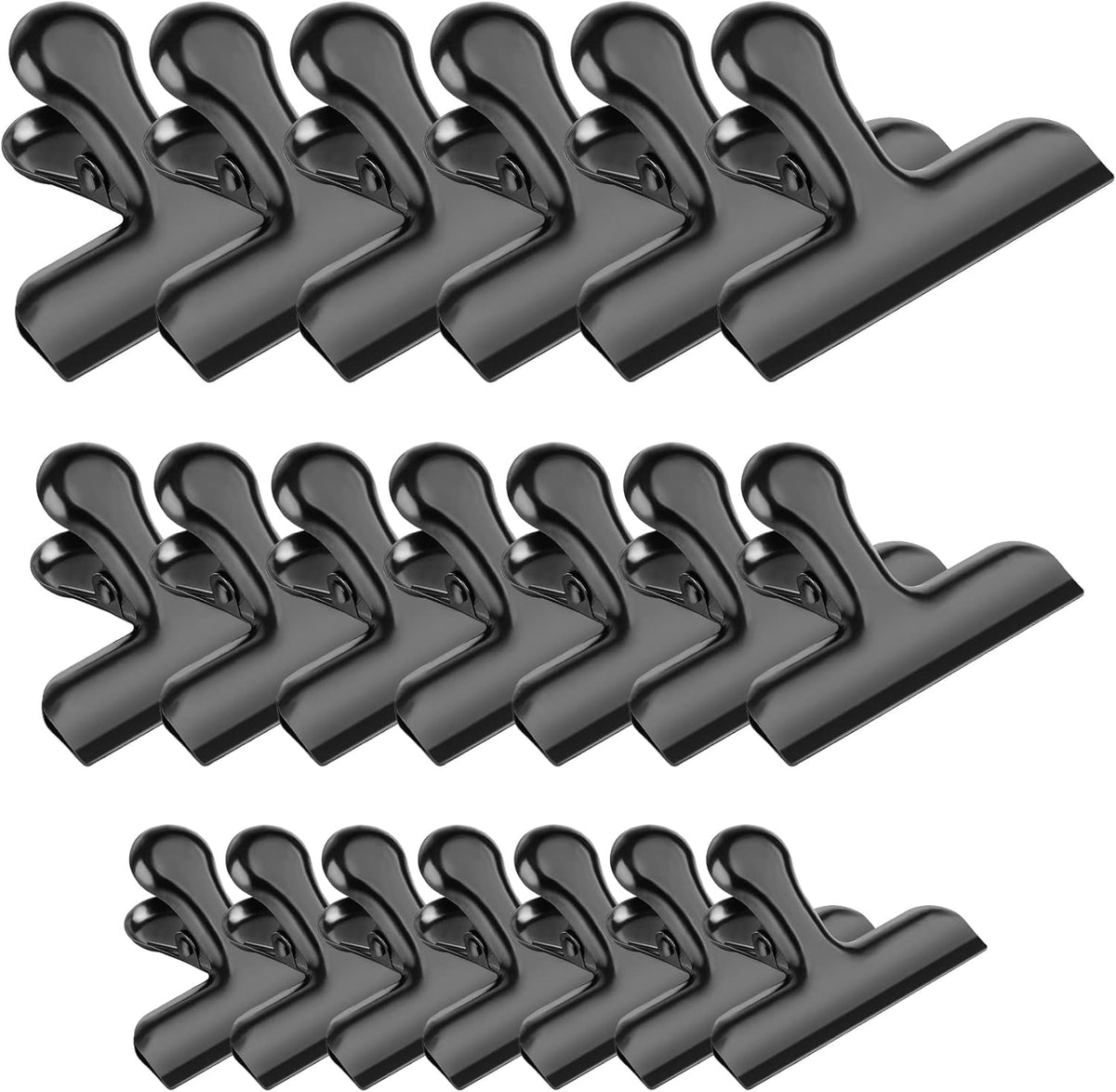 20 Pack 3 Inch Wide Stainless Steel Chip Clips Heavy Duty Food Bag Clamp, All-Purpose Air Tight