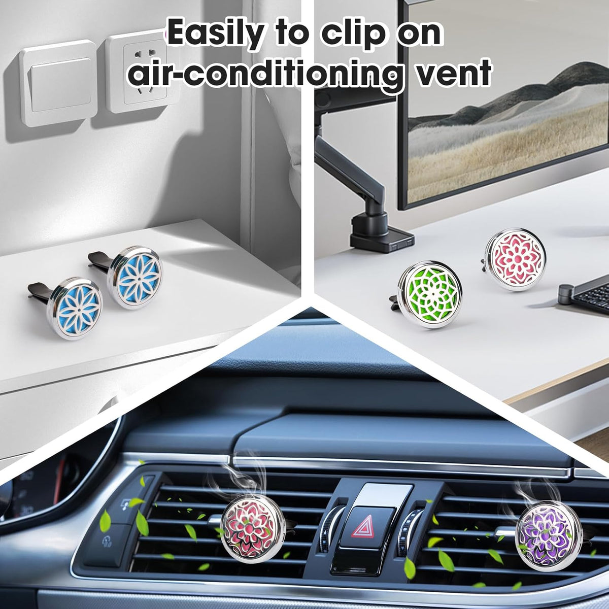 ttstar Car Diffuser Vent Clip - 30mm Aromatherapy Essential Oil Car Diffuser Vent Clips with 36