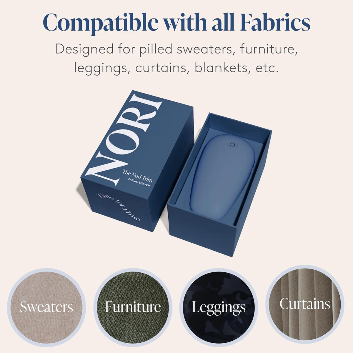 Nori Trim Fabric Shaver - Lint Remover for Clothes & Furniture Couch Pilling - Sweater Pill Remover