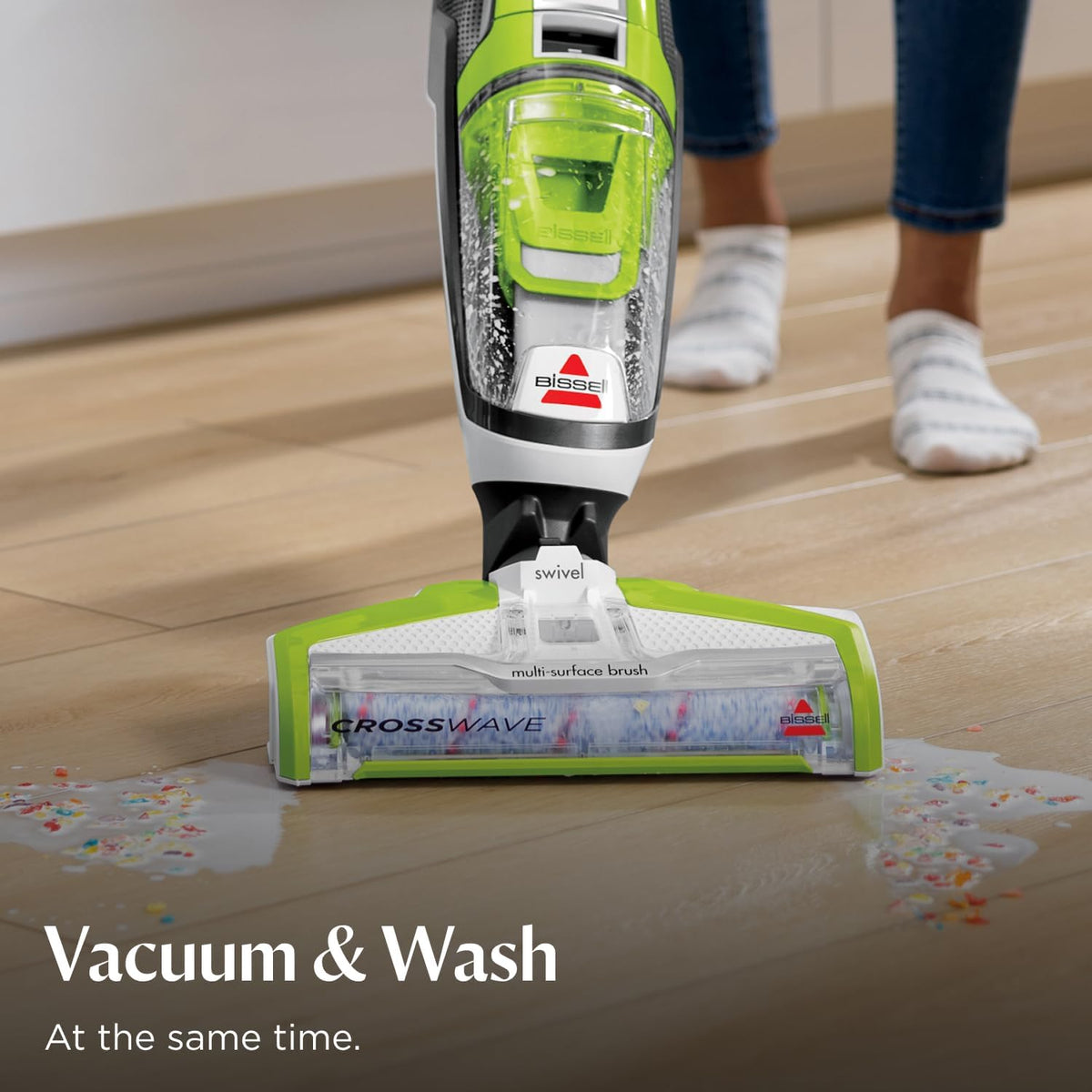 BISSELL Crosswave Turbo Vacuum Mop All in One Wet and Dry Vac Combo Hard Floor & Area Rug Cleaner