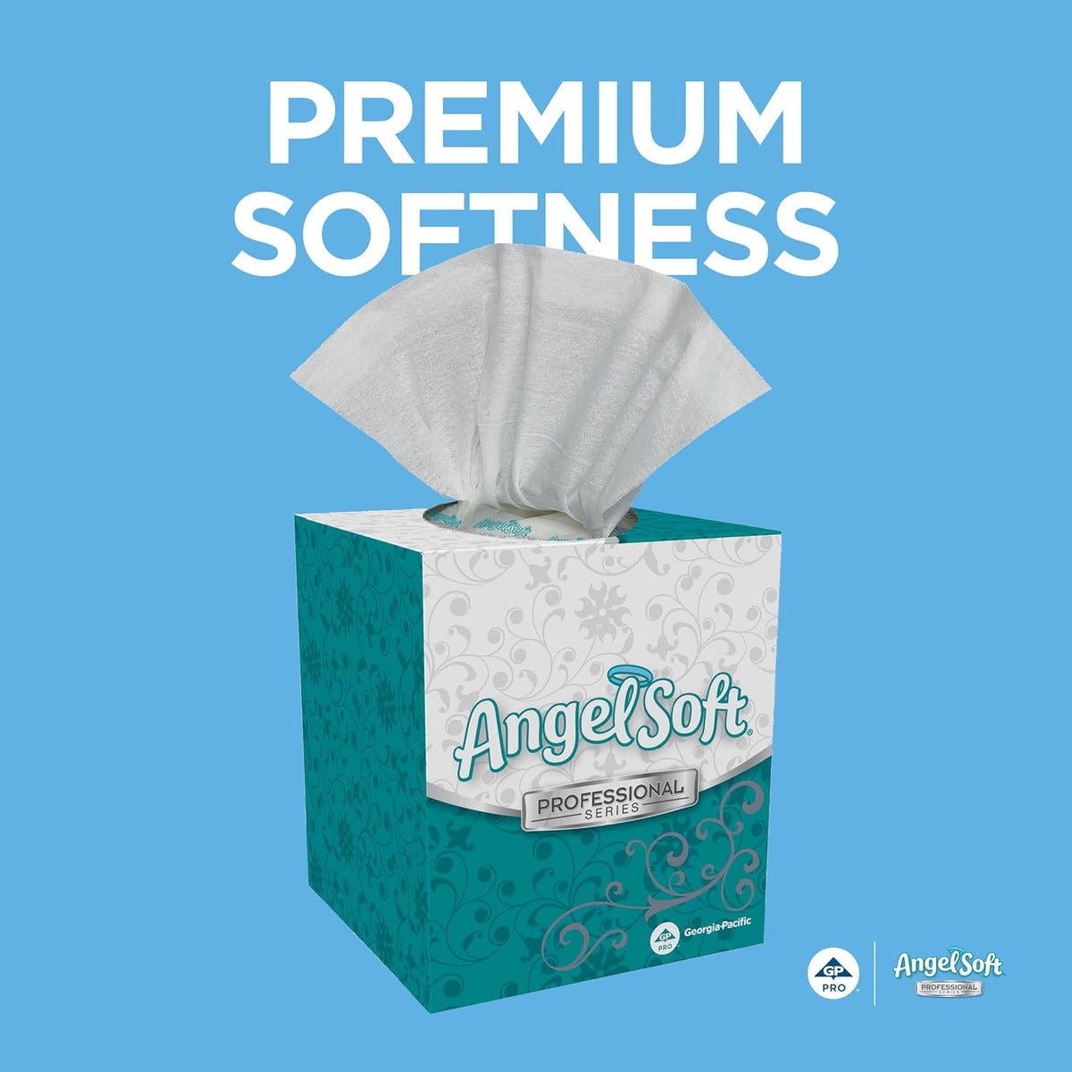 Angel Soft Professional Series 2-Ply Facial Tissue (46580), 96 Sheets, 36 Boxes, Bulk Pack, Ideal