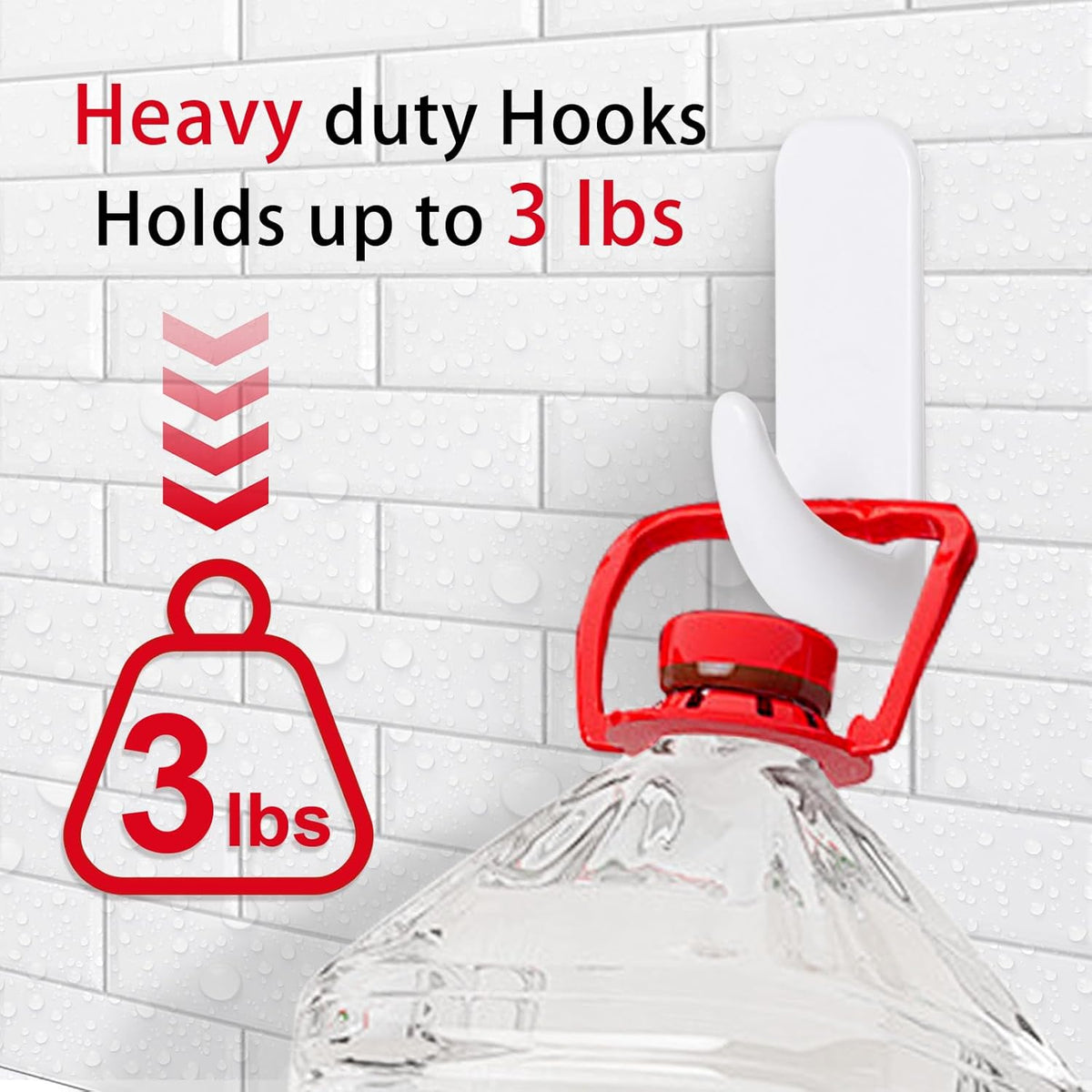 Wall Hooks for Hanging Heavy Duty, Medium 22 Self Adhesive Wall with 26 Strips no Damage, Sticky