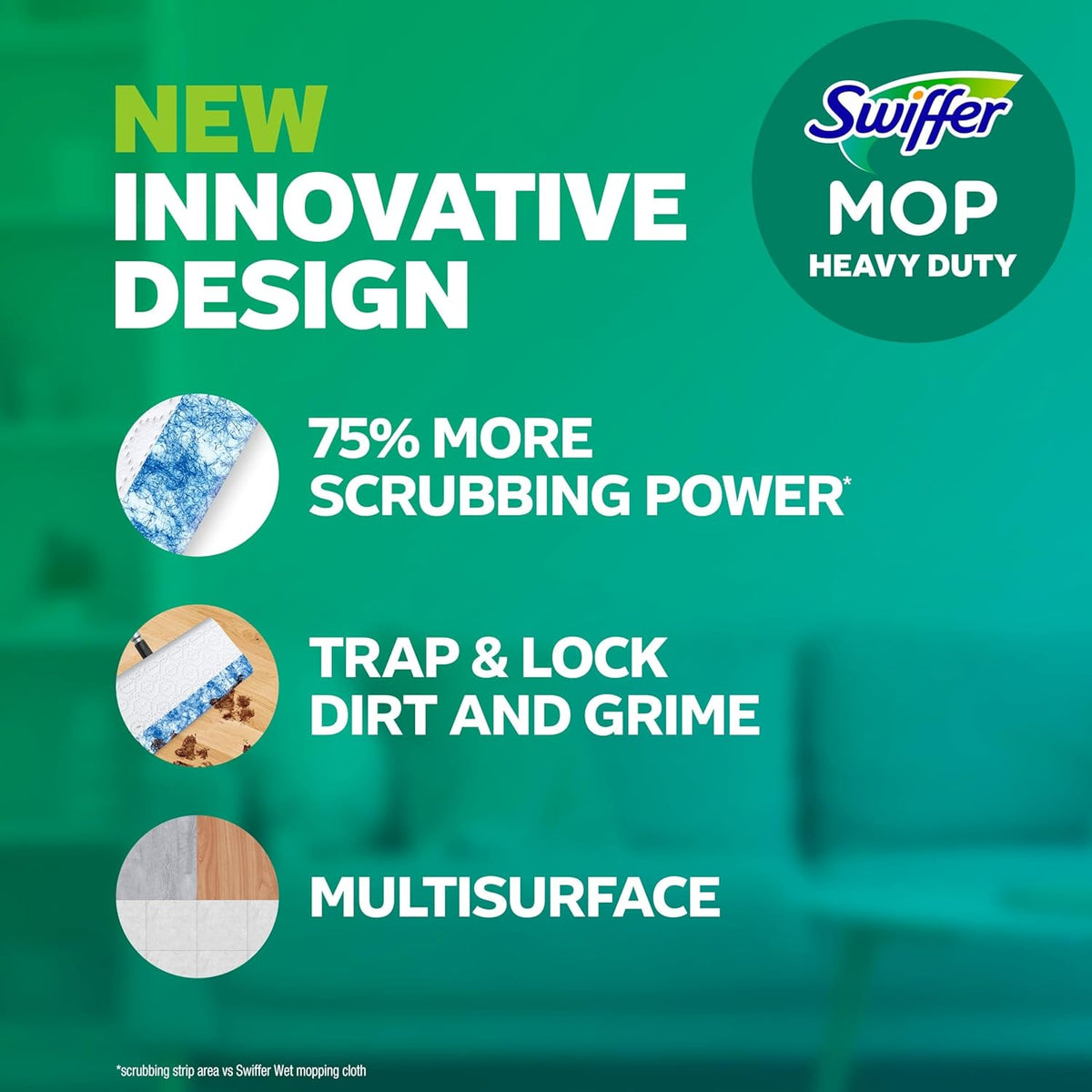 Swiffer Sweeper Pet Heavy Duty Multi-Surface Wet Cloth Refills for Floor Mopping and Cleaning