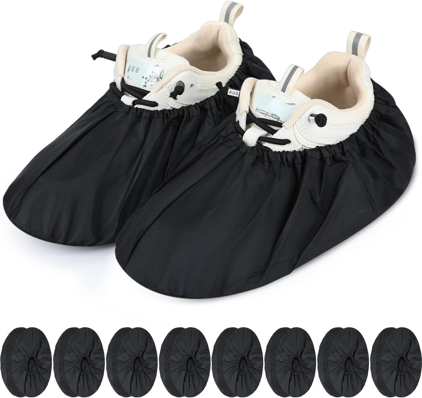 Frienda 8 Pairs Non Slip Reusable Shoe Covers Waterproof Boot Covers for Household Carpet Floor