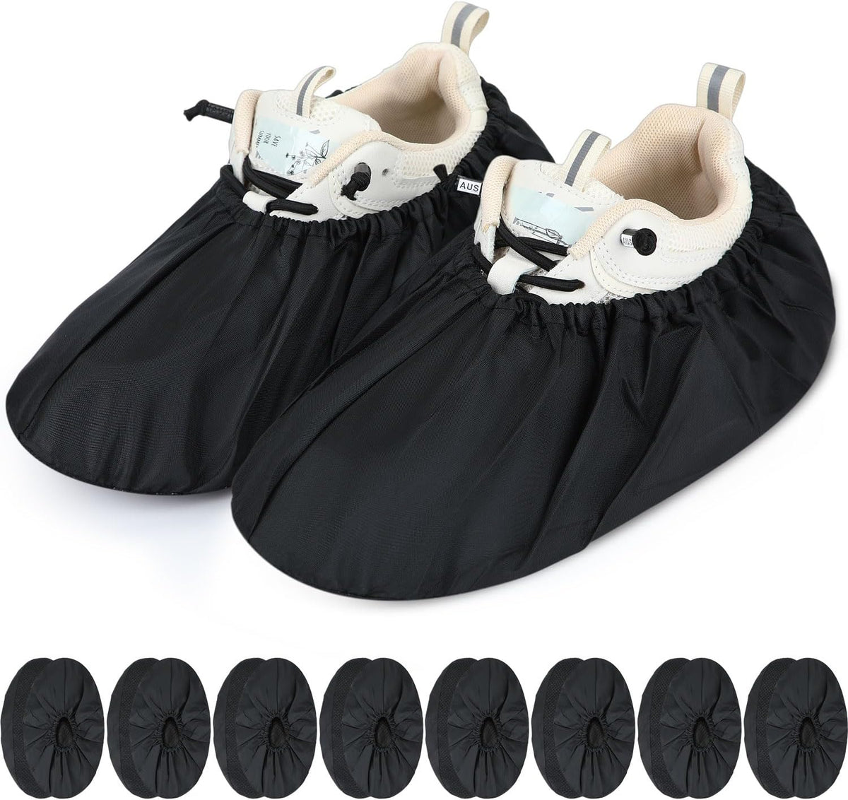 Frienda 8 Pairs Non Slip Reusable Shoe Covers Waterproof Boot Covers for Household Carpet Floor