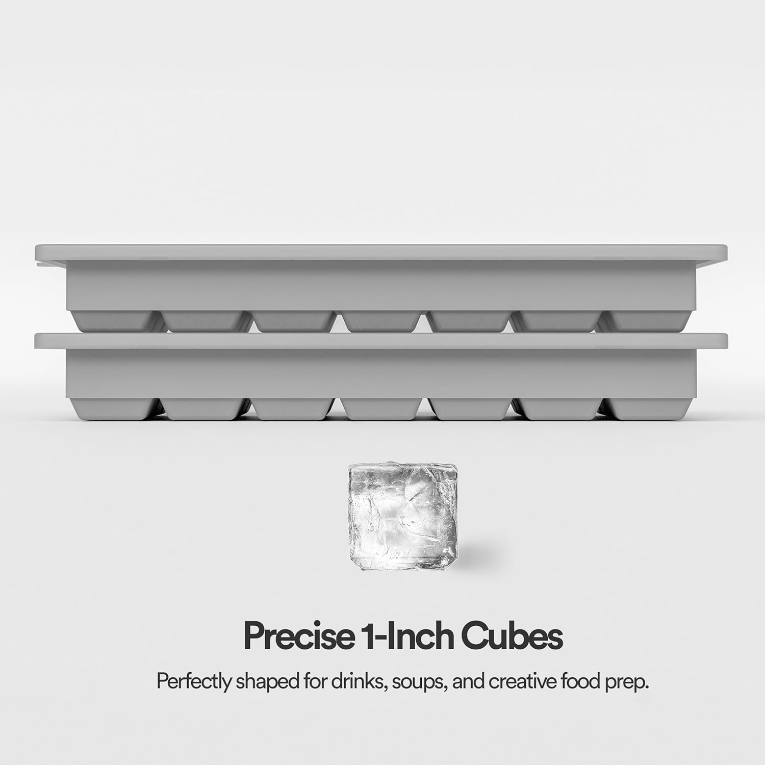 glacio Ice Cube Tray – Small Silicone Molds with Lids, BPA-Free and Flexible for Cocktails and
