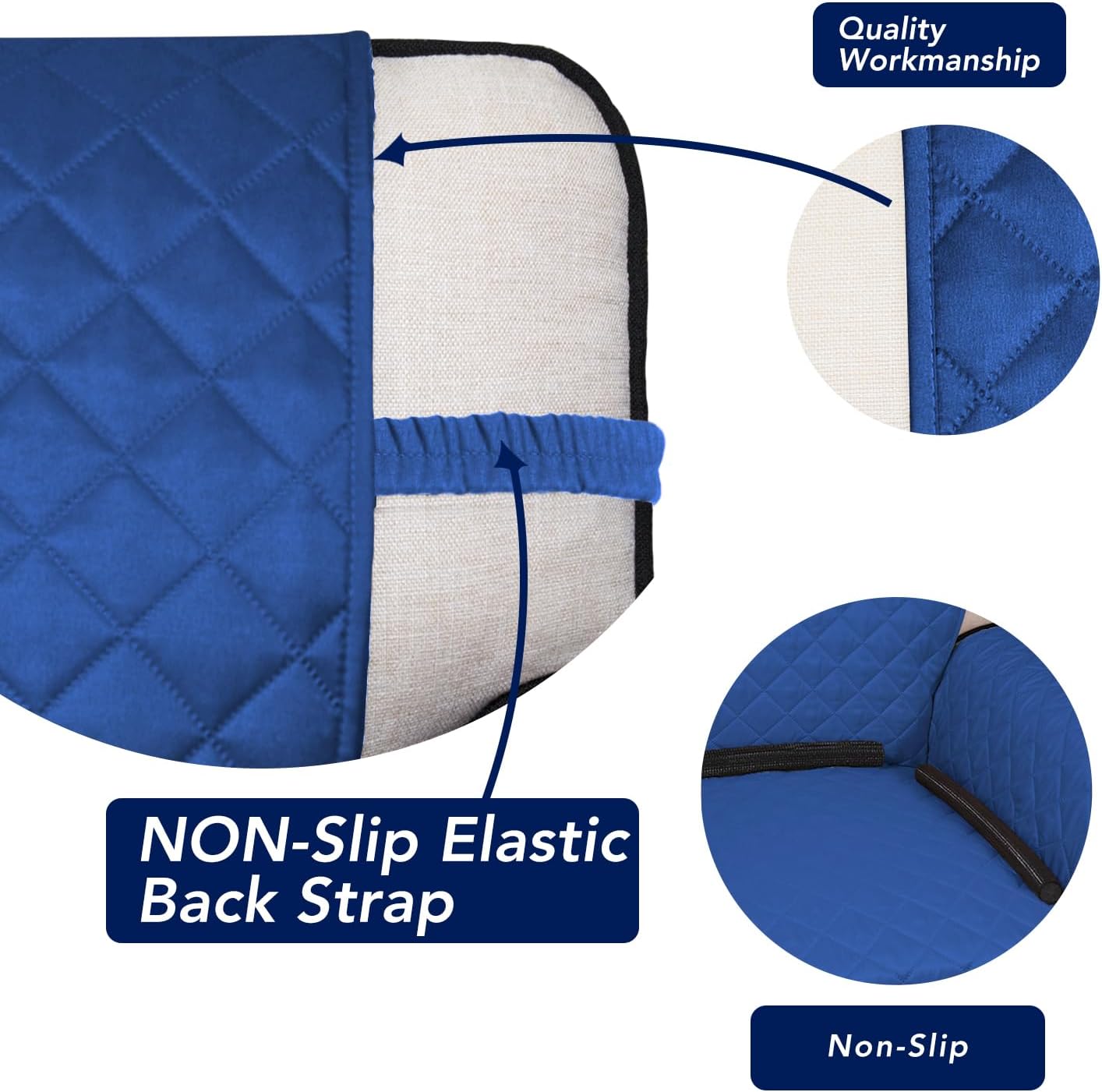 PureFit Reversible Quilted Sofa Cover, Water Resistant Slipcover Furniture Protector, Washable