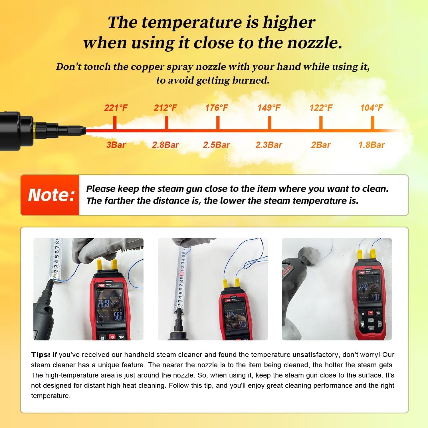 Steam Cleaner,15s Heat-Up,1.6L Tank,3-Level Adjustable Handle,2500W Steamer for Cleaning,Portable