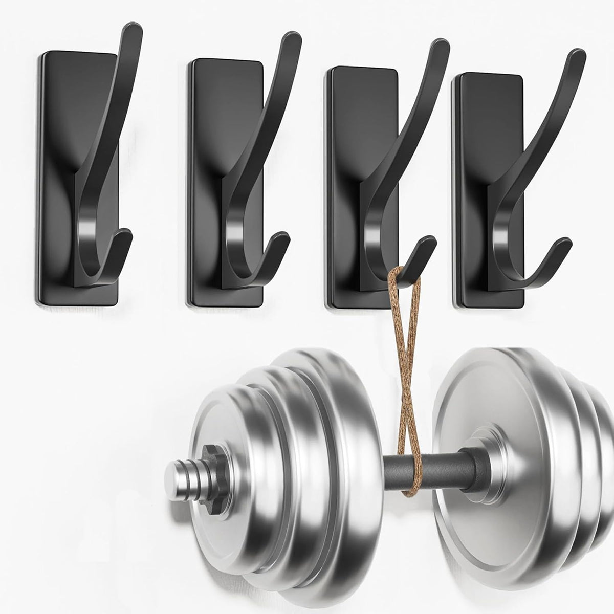 Self Adhesive Coat Hooks for Hanging: Heavy Duty Stainless Wall Hook for Towel, Backpack, Hat