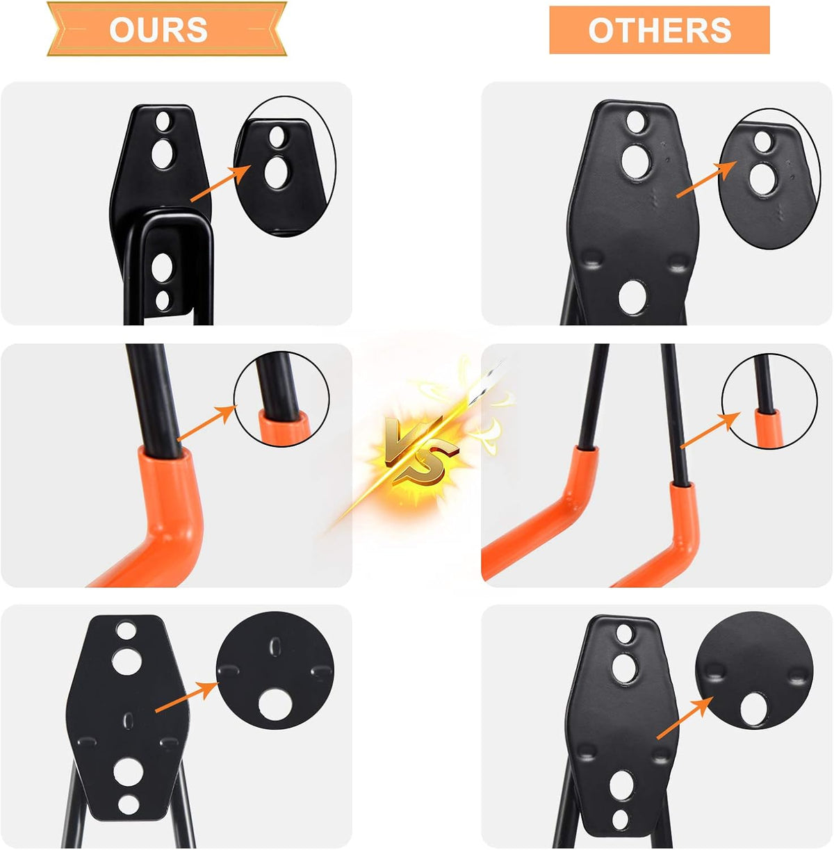 AOBEN Garage Hooks Heavy Duty, Steel Garage Storage Hooks, Utility Tool Hangers and Combinable Wall