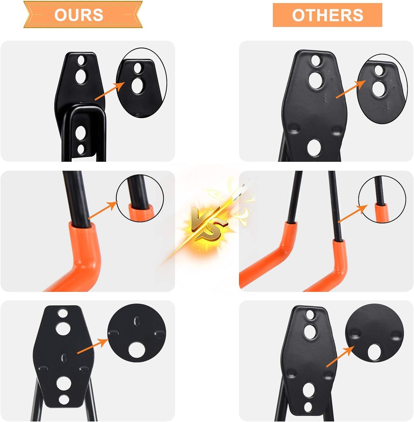 AOBEN Garage Hooks Heavy Duty, Steel Garage Storage Hooks, Utility Tool Hangers and Combinable Wall