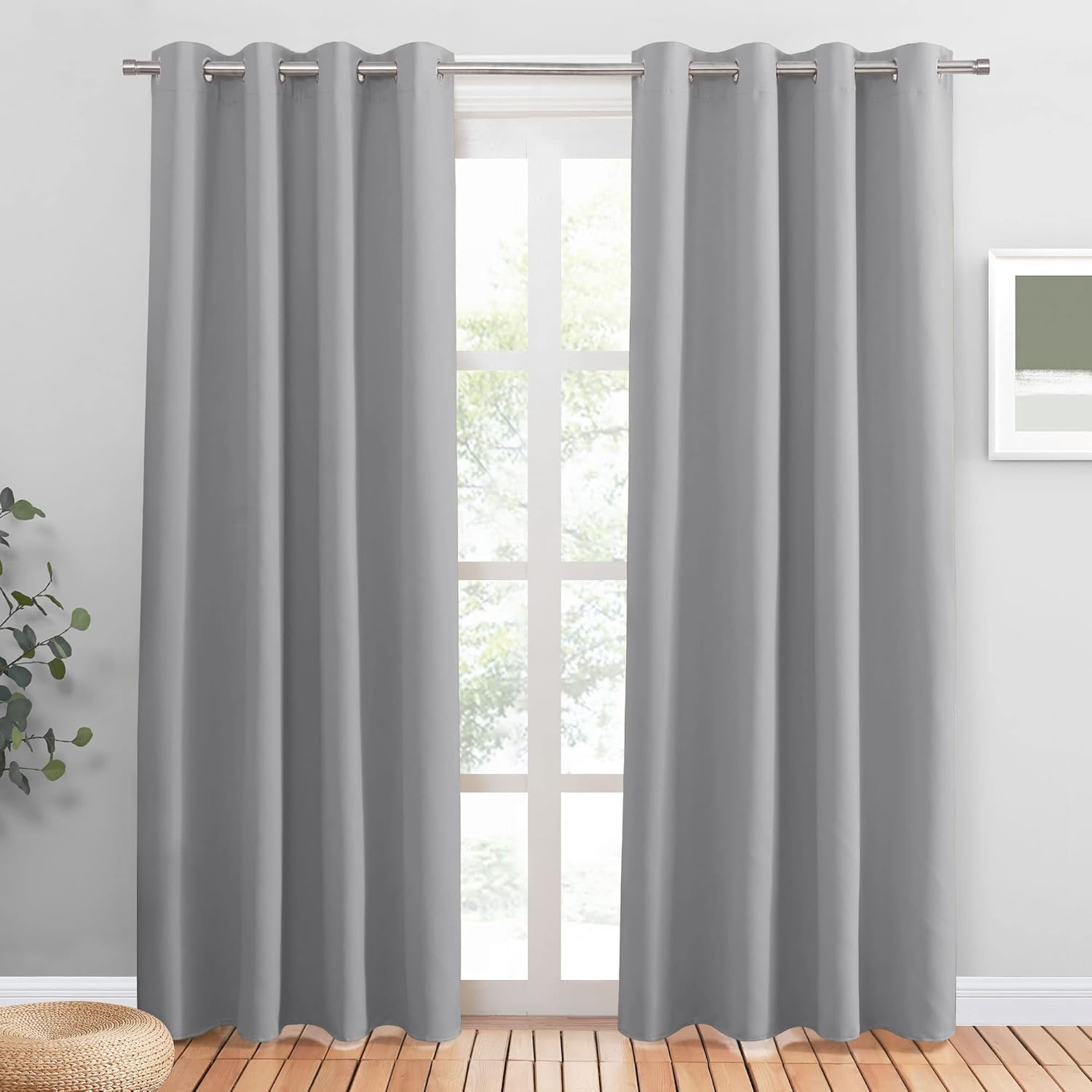 PONY DANCE Extra Long Blackout Curtains 94 inch Length Set of 2, Thermal Insulated Solid Drapes for