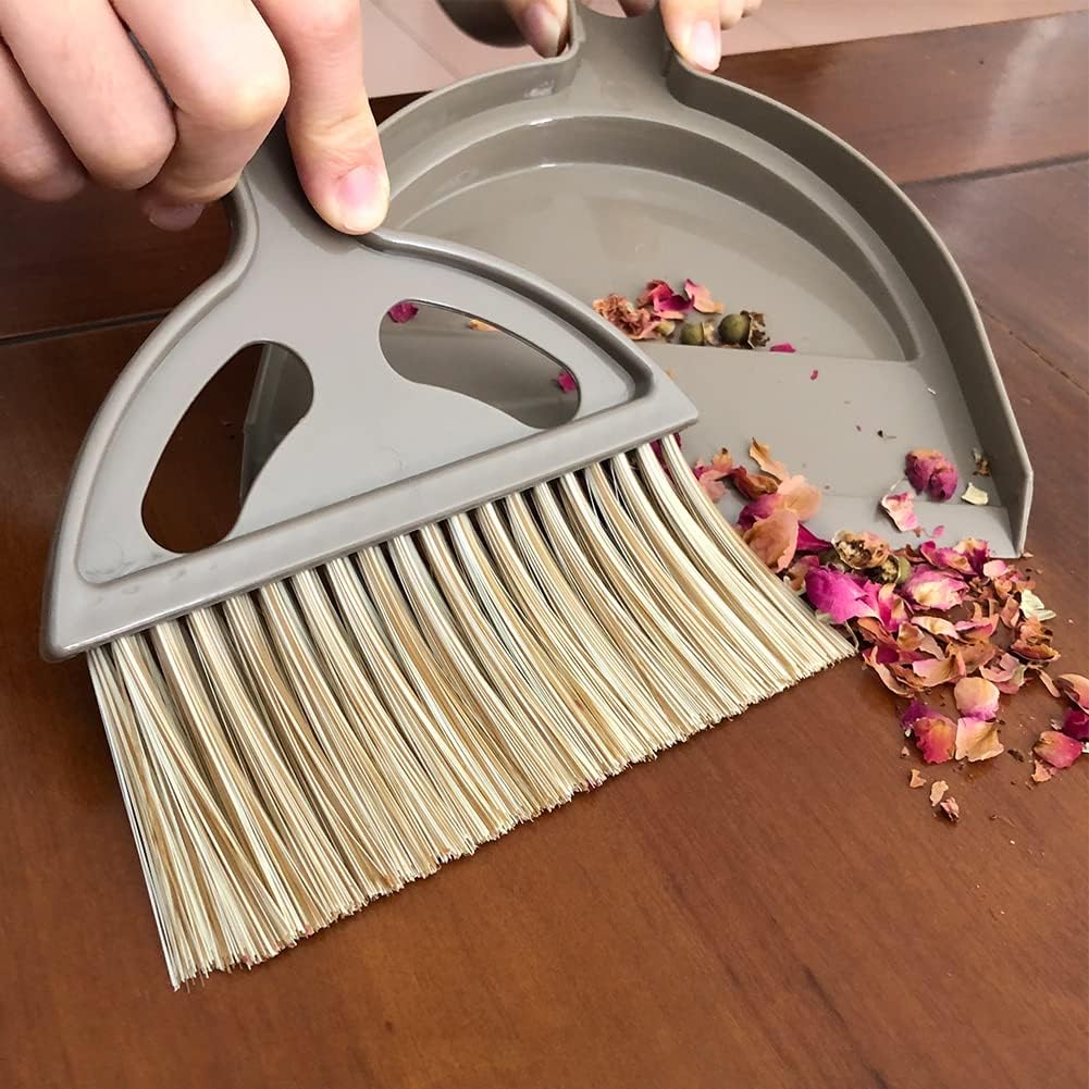 Small Broom and Dustpan Set Mini Dustpan and Brush, Hand Broom and Dustpan Set, Mini Broom and