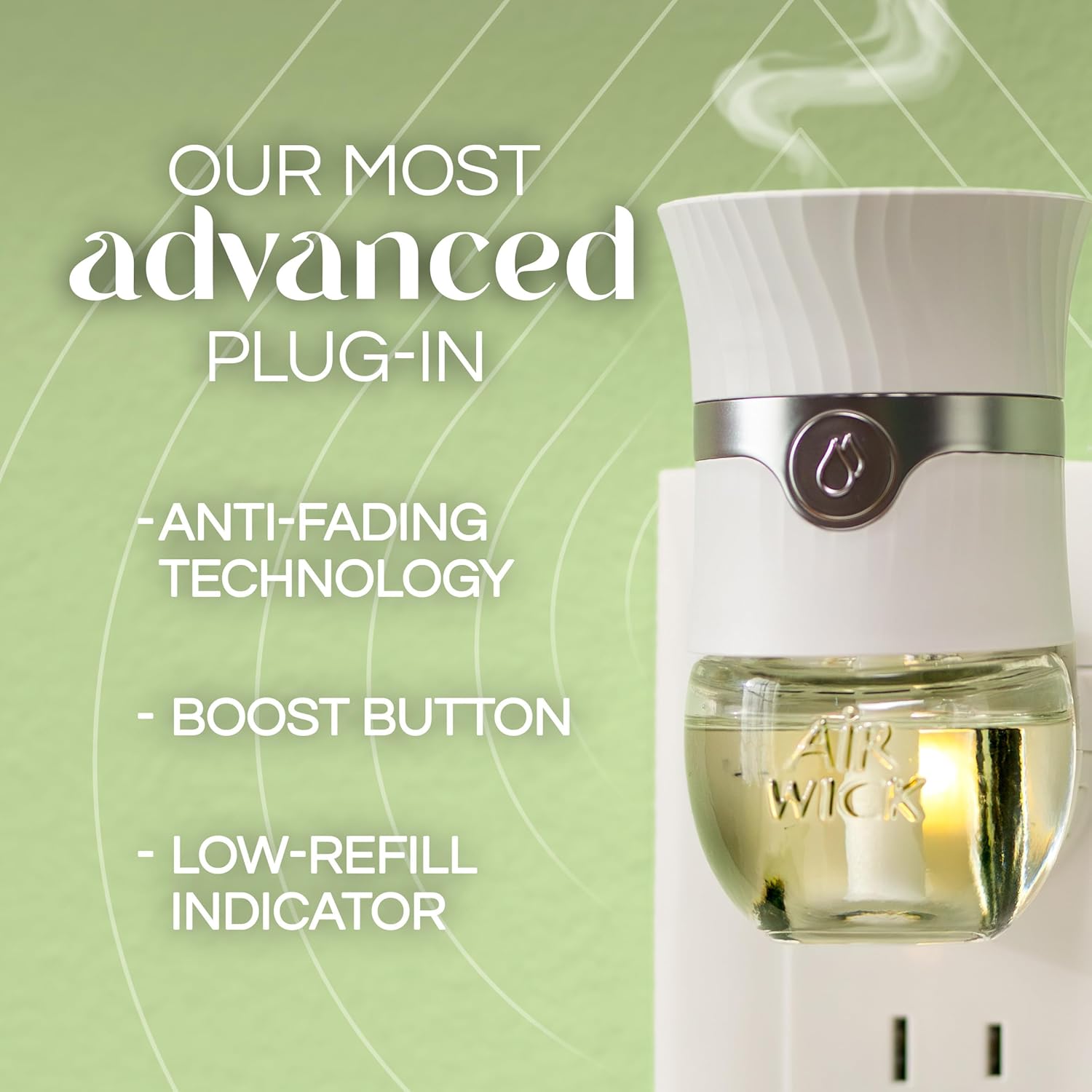 Air Wick Plug in Scented Oil Refill, 5 ct, Brown Sugar and Vanilla, Air Freshener, Essential Oils