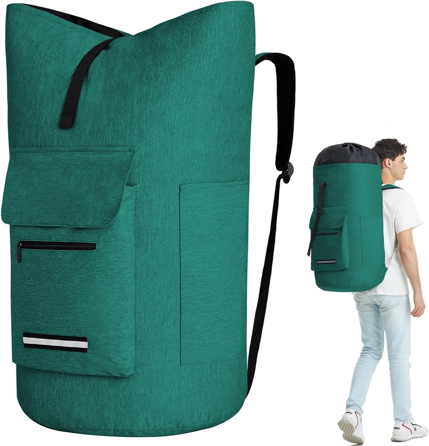 Laundry Backpack with Shoulder Straps，Laundry Bag Extra Large 115L，Laundry Backpack Heavy Duty with