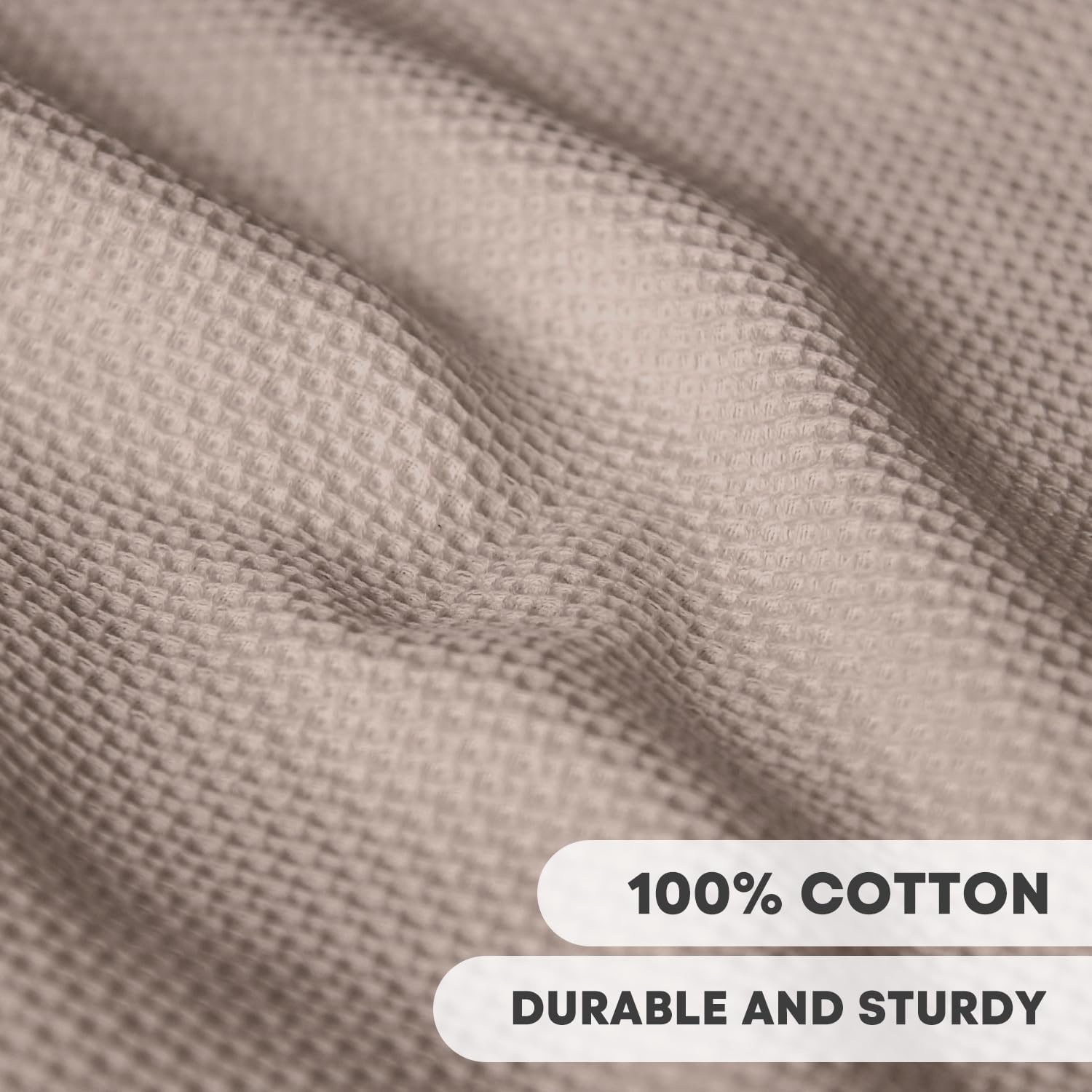 Artoid Mode 100% Cotton Brown Waffle Weave Kitchen Dish Cloths, 12x12 Inch Ultra Soft Absorbent