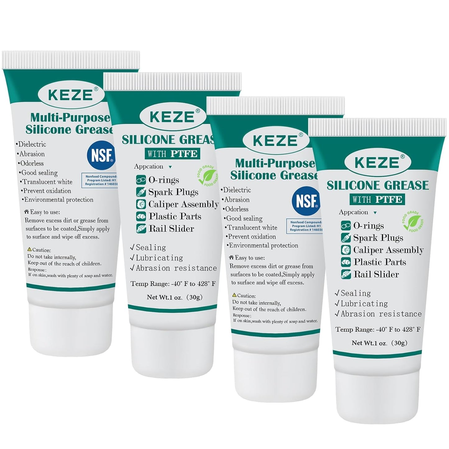 KEZE Silicone Grease Tube PTFE Synthetic Lubricant Sliding Door Grease Automotive Lubrication RV