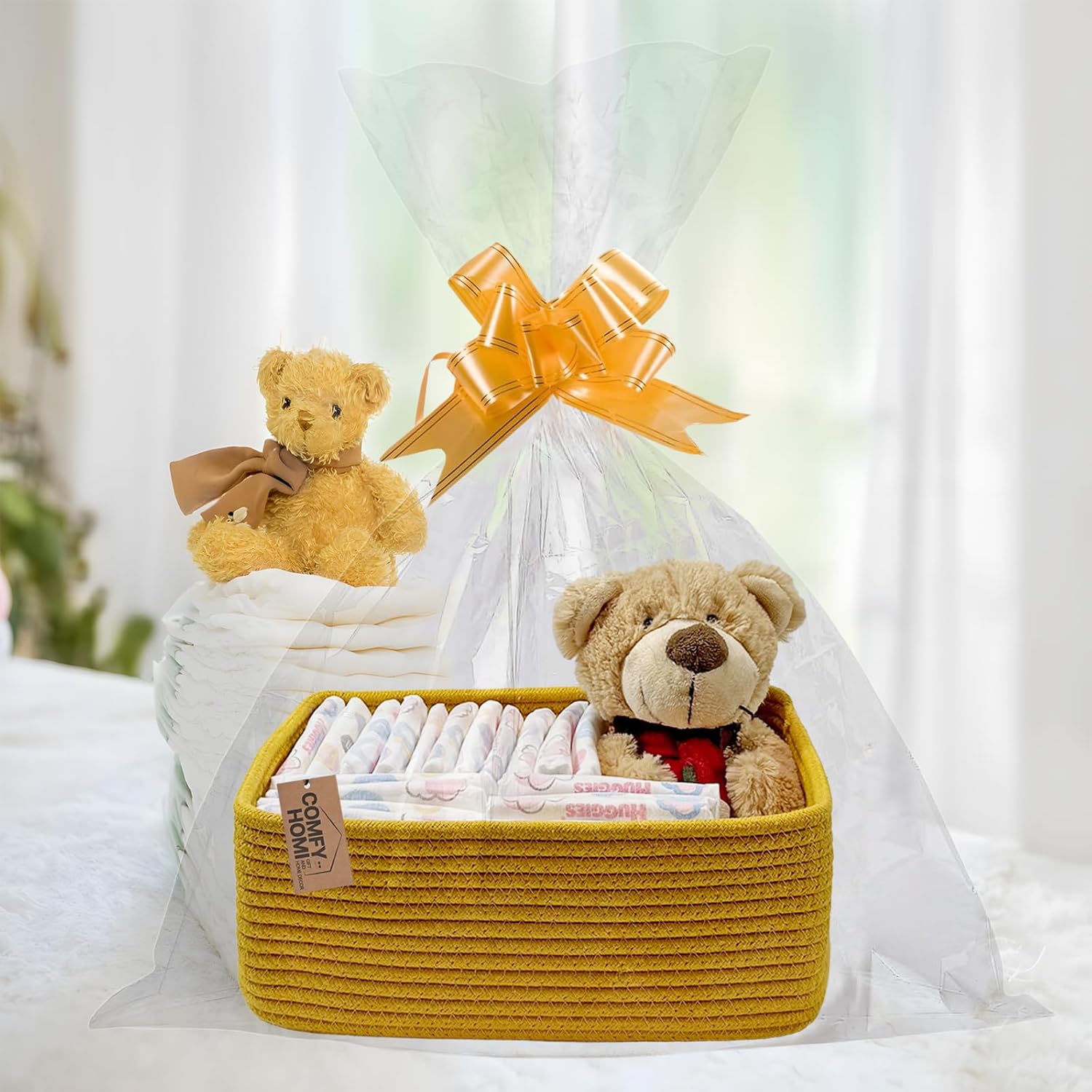 COMFY-HOMI 11.5"x7.5"x4.7" Storage Baskets for Organizing | Cotton Rope Woven Basket | Toy Storage