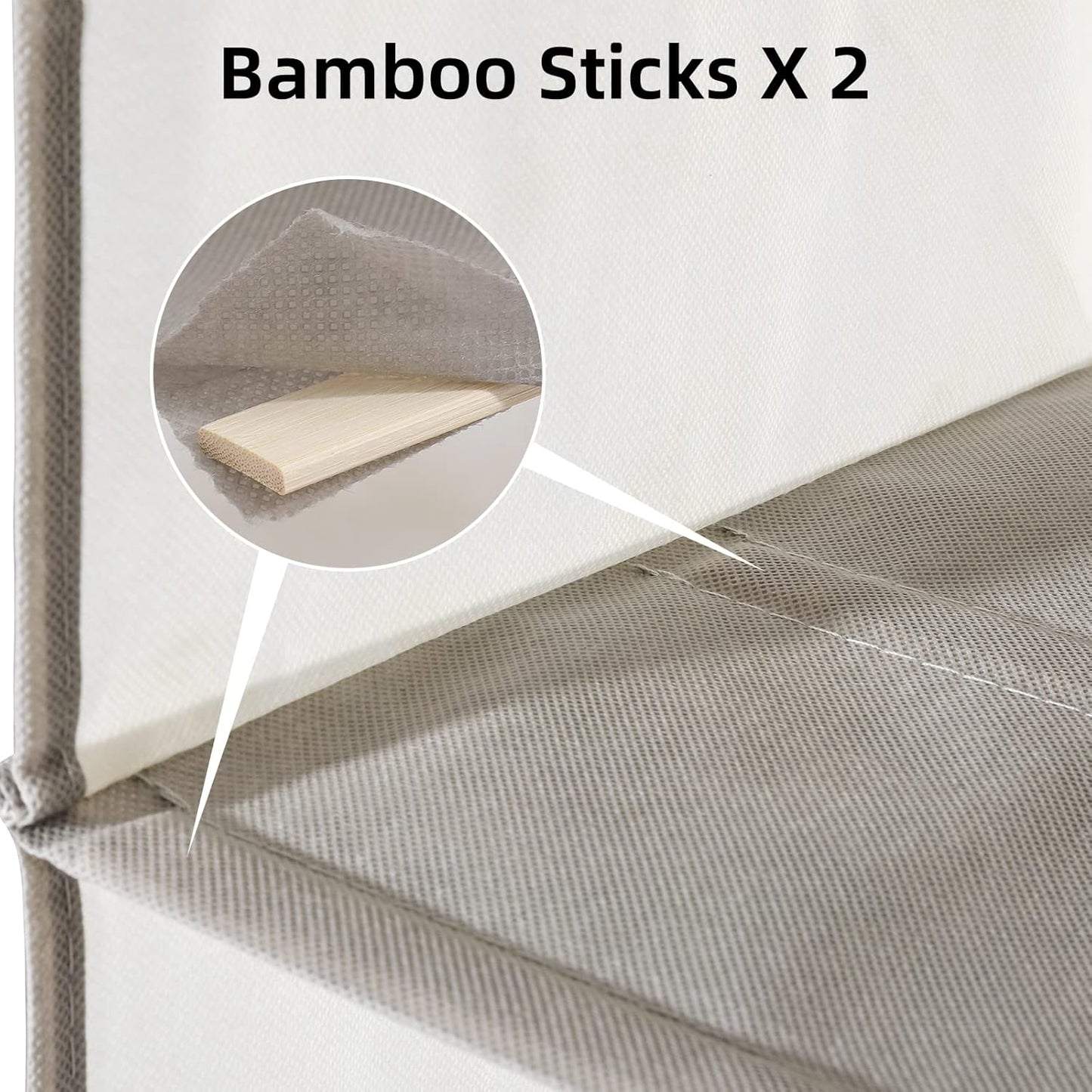 2 Packs Hanging Closet Organizer, 4-Shelf Closet Organizers and Storage with Side Pockets