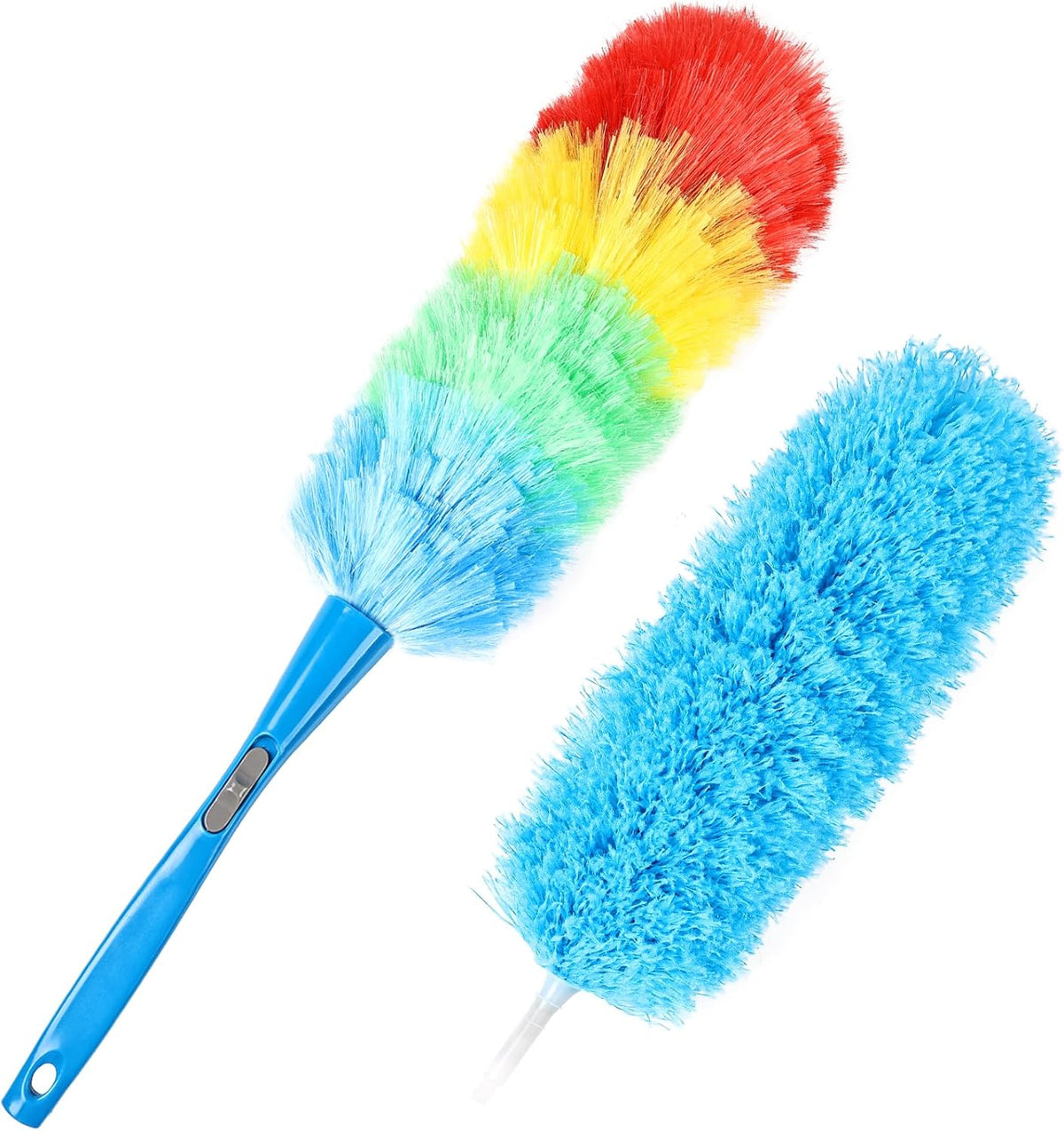 Rainbow Static Duster 24inch Reusable Microfiber Electrostatic Dusters with 2 Beandable and