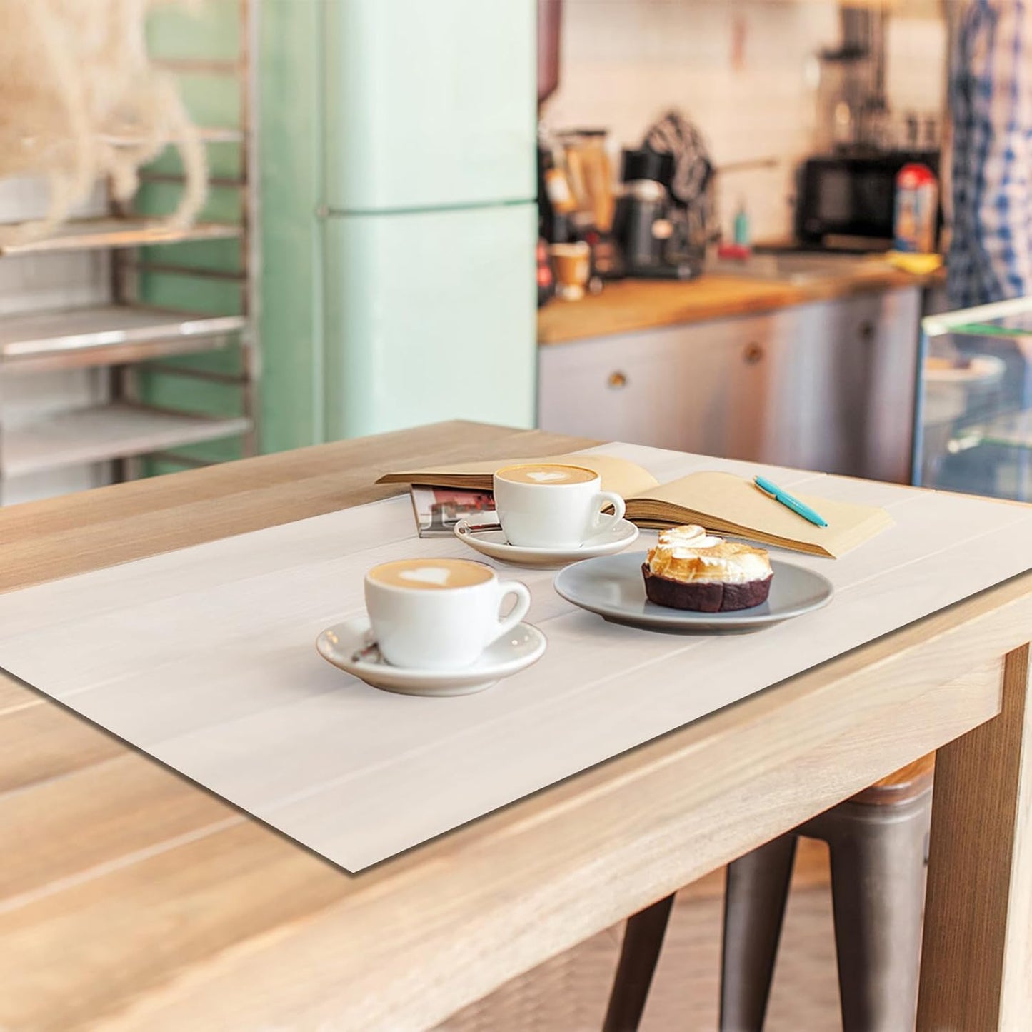 Food Grade Silicone Table Protector Mat 47x24 Inch, Heat Resistant Desk Pad for
