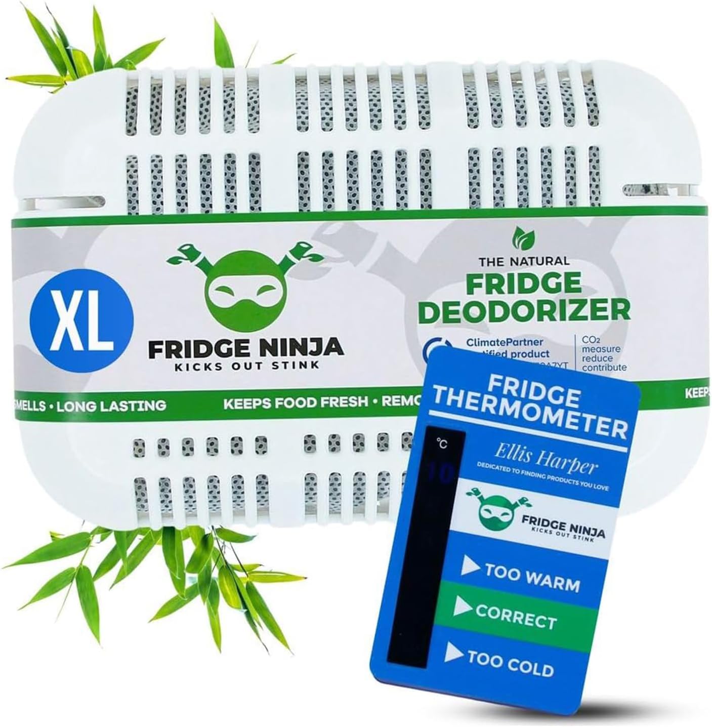 XL Pack of Refrigerator Deodorizer Odor Eliminator – Better than Baking Soda - Refrigerator and