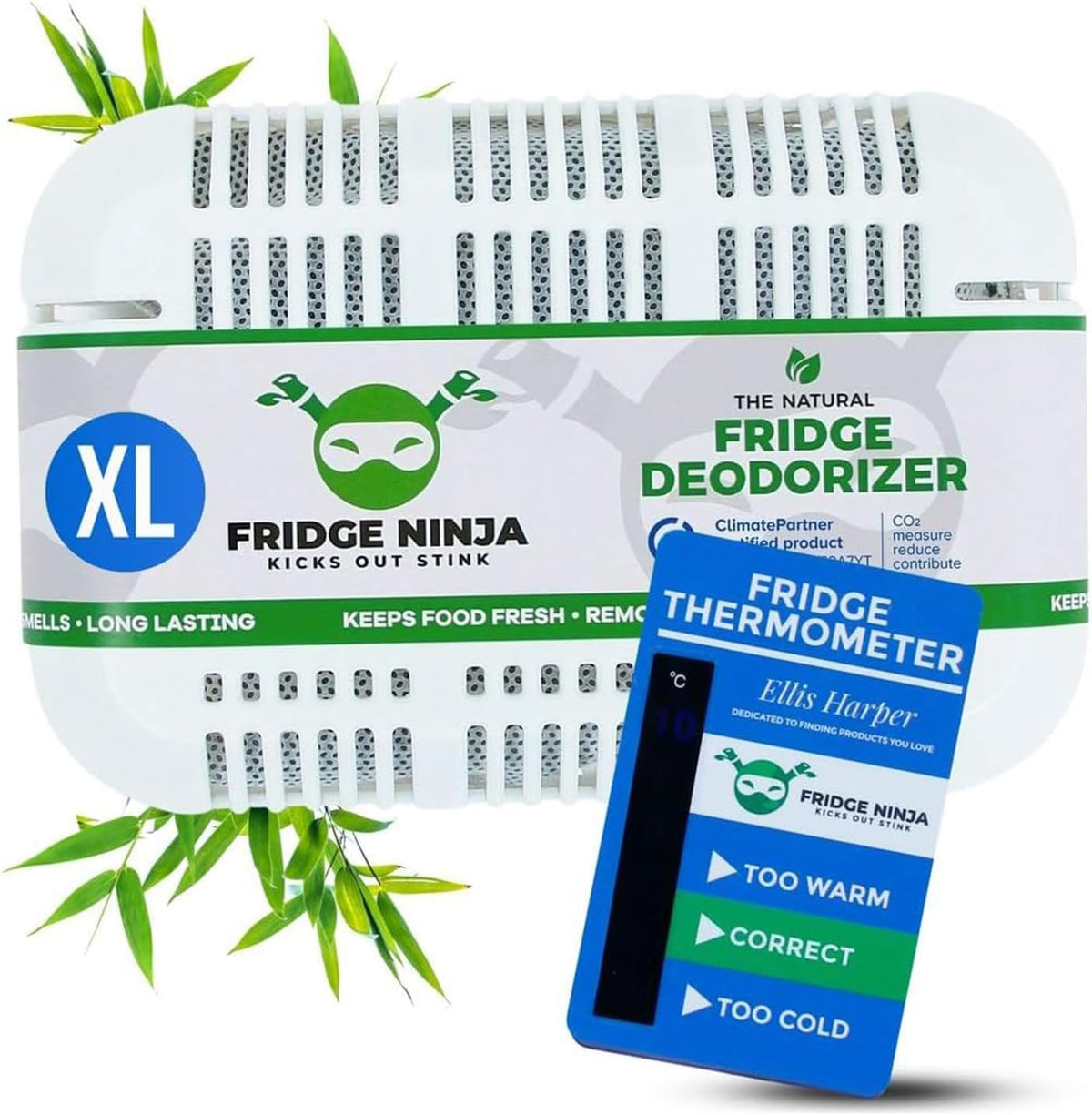 XL Pack of Refrigerator Deodorizer Odor Eliminator – Better than Baking Soda - Refrigerator and