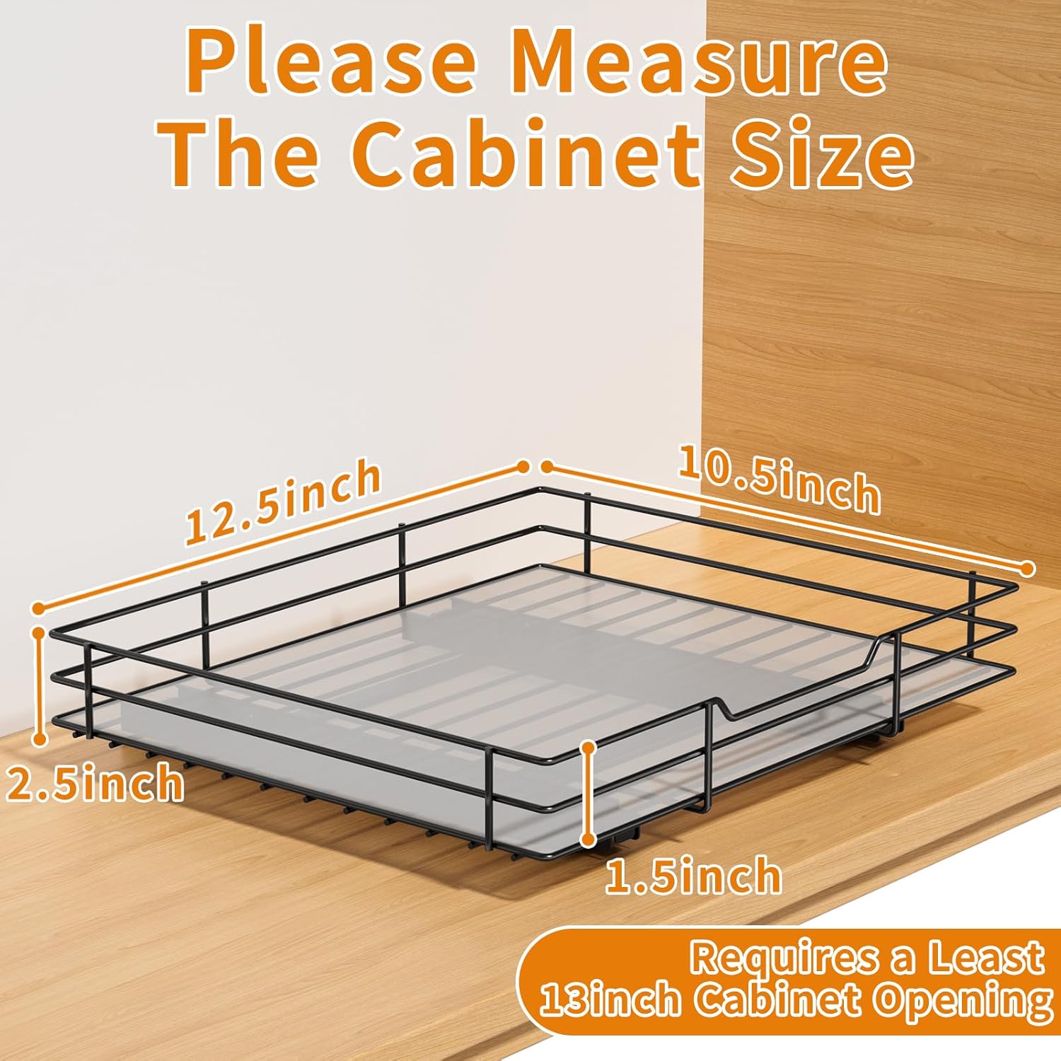 RCHYFEED Pull Out Spice Rack Organizer for Cabinet,Slide out Spice Organization for Inside