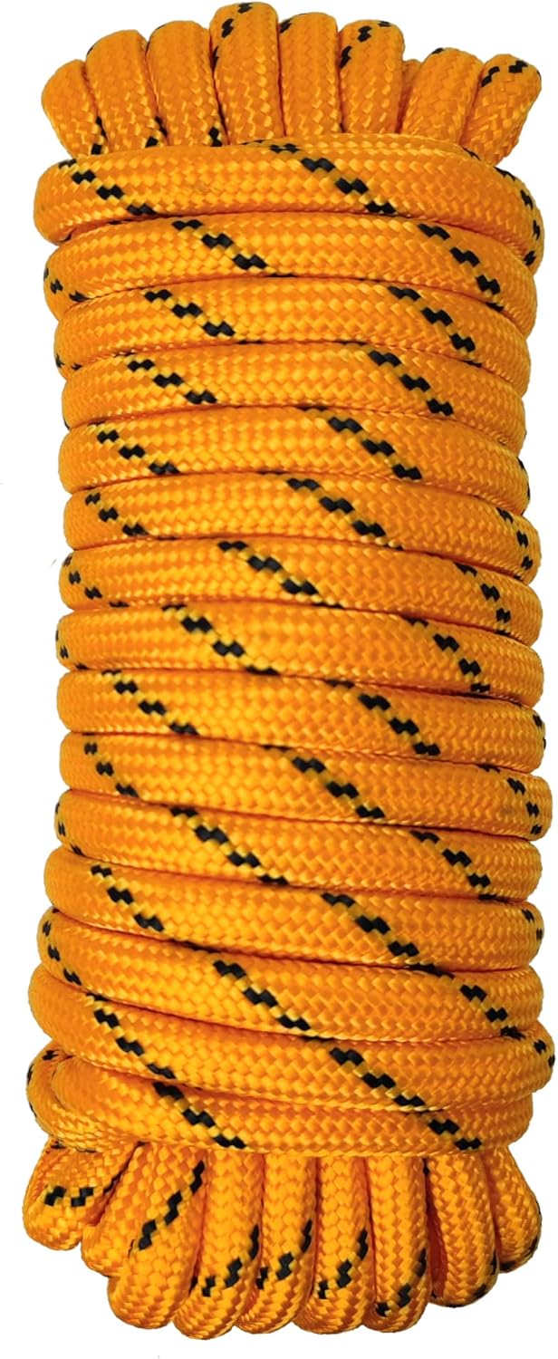 Diamond Braided Polypropylene Rope Nylon Rope Mix Thick Heavy Duty Ropes 3/8'' 100ft High Strength