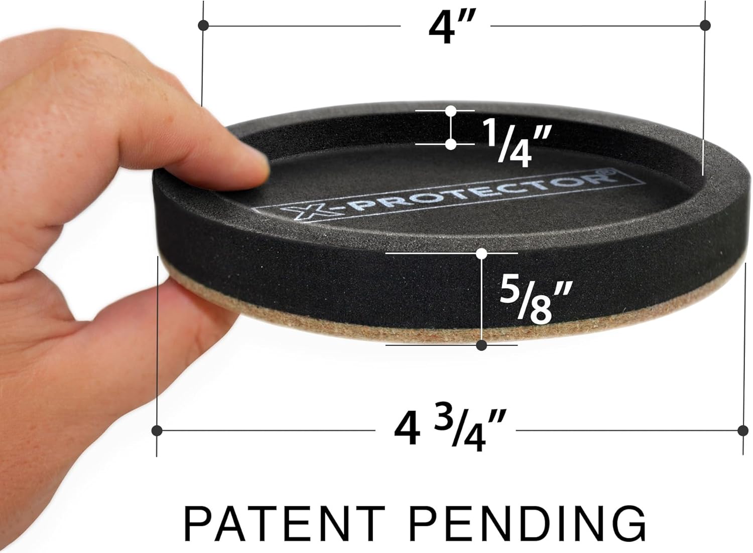 Felt Furniture Sliders for Hardwood Floors X-PROTECTOR 4 PCS 4 3/4” - Furniture Slider with Unique