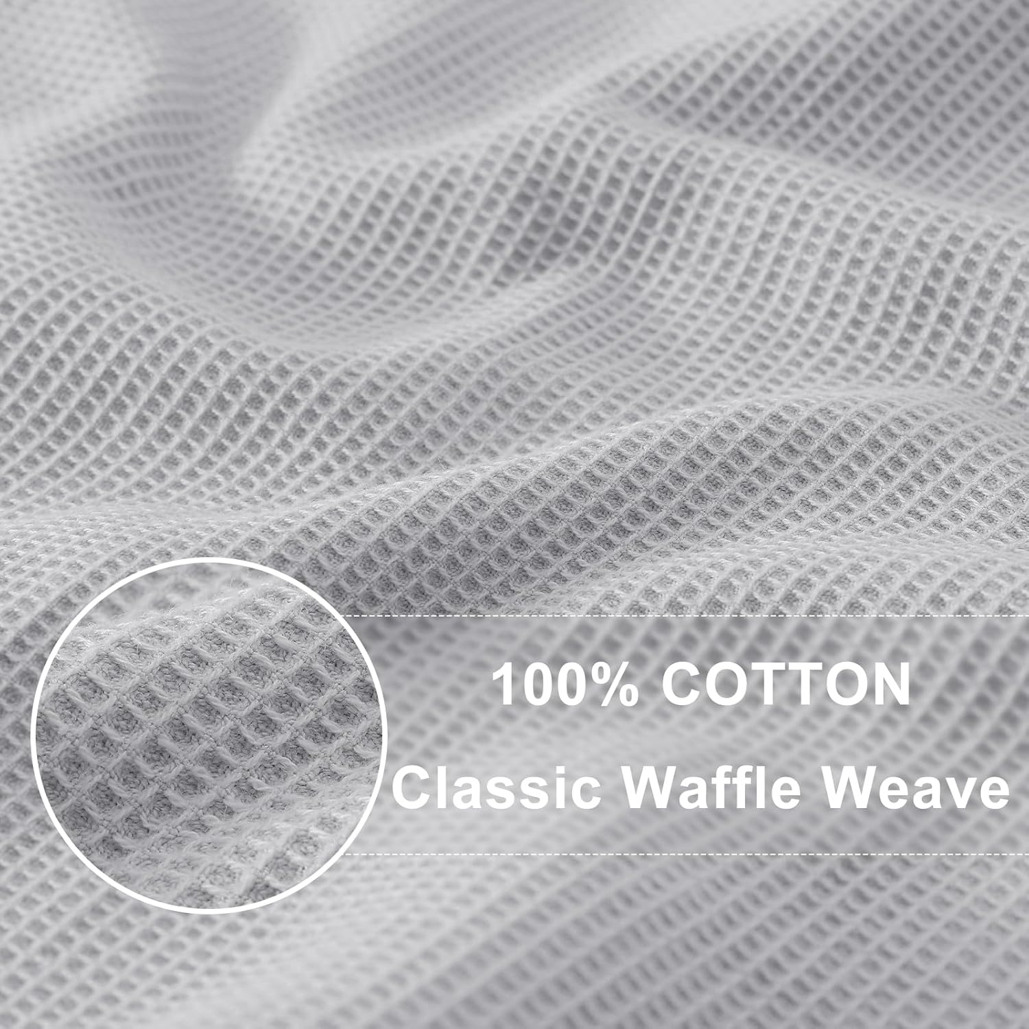 Homaxy 100% Cotton Waffle Weave Dish Cloths - 12 Pack Soft and Absorbent Dish Towels - 12 x 12
