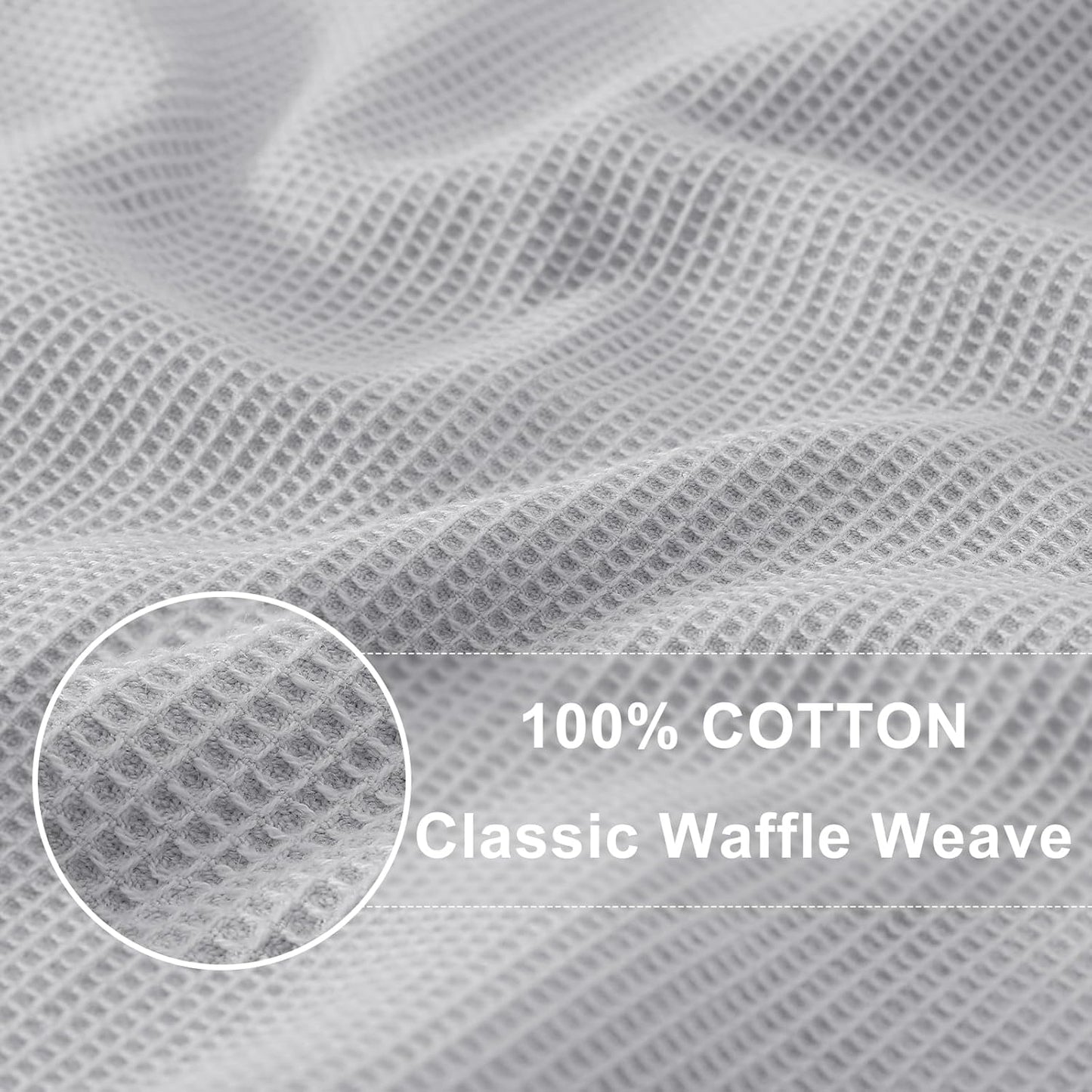 Homaxy 100% Cotton Waffle Weave Kitchen Towels - 4 Pack Soft and Absorbent Dish Towels - 16 x 26
